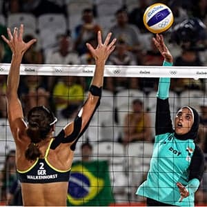 Beach volleyball's never-ending joust over bikini uniforms