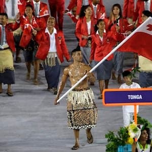 So how did that oiled-up Tonga flag bearer do in Rio?