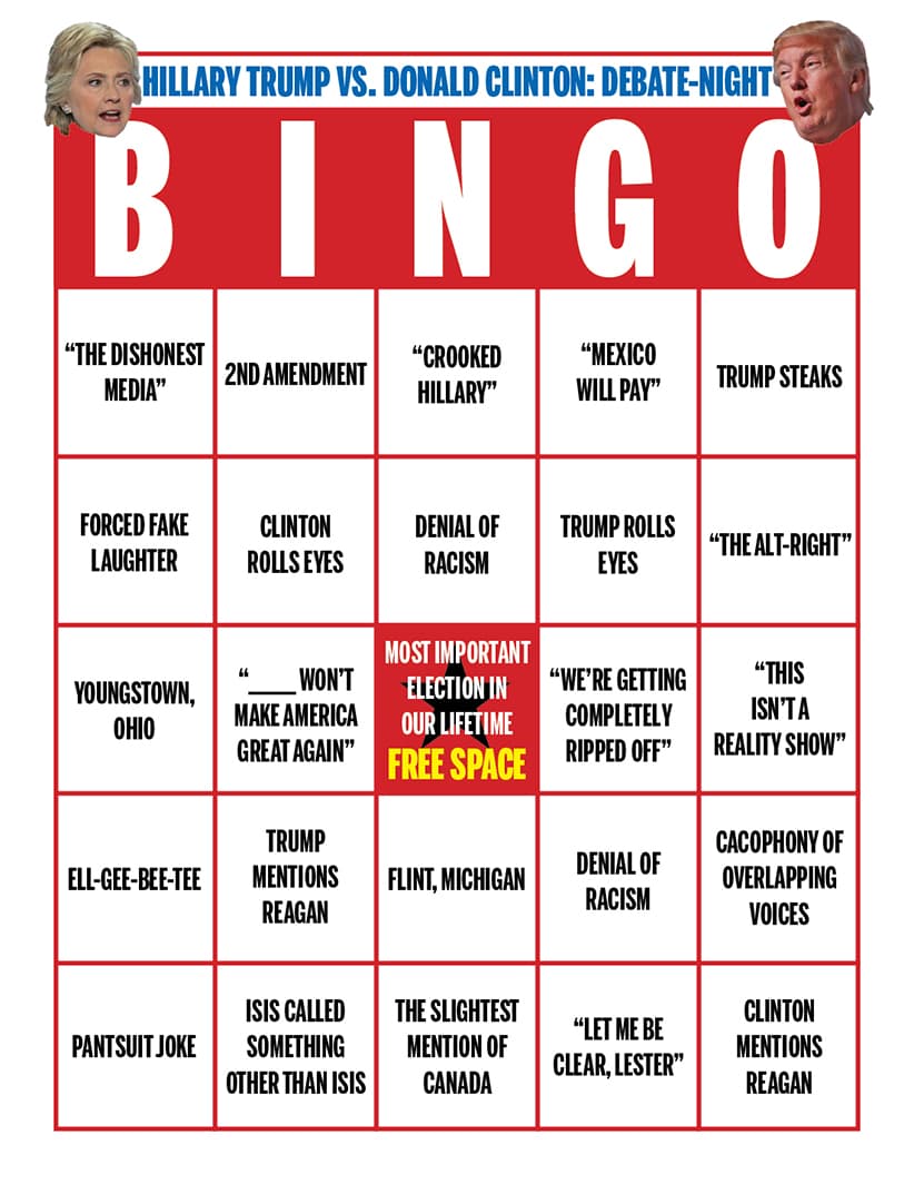 U.S. Debate Night Bingo is back again
