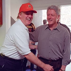 Donald Trump and Bill Clinton once posed together, America learns