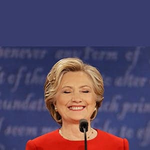 The subversive debate smile of Hillary Clinton