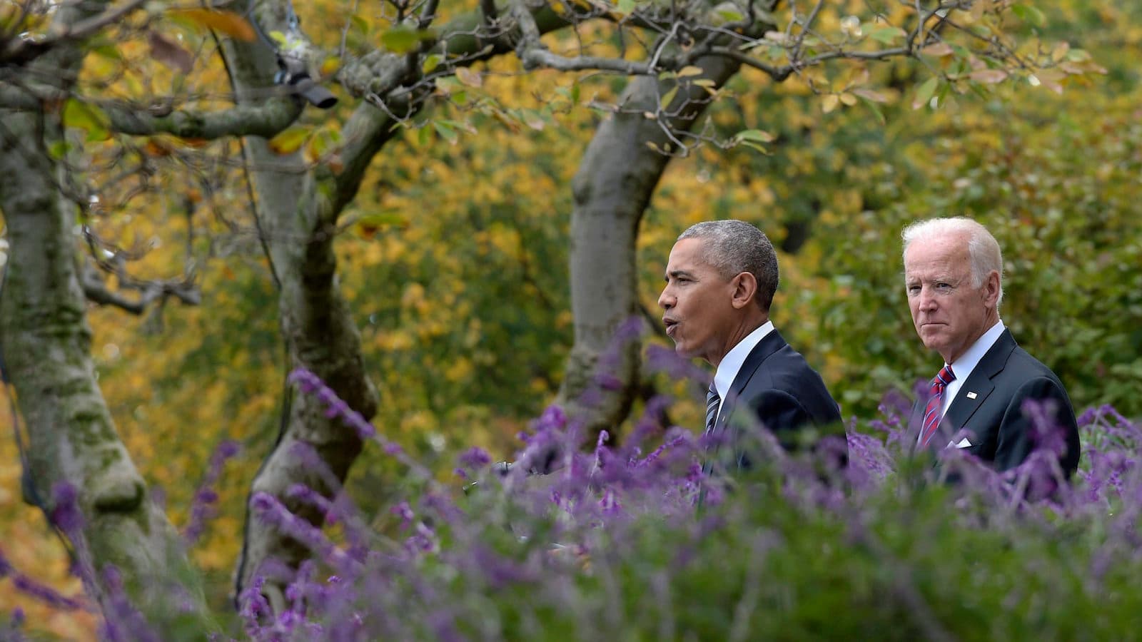 In the Rose Garden, the wake for Barack Obama began