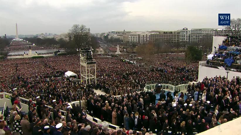 The scene in Washington D.C. on Donald Trump's inauguration day