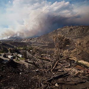How many fires are burning in B.C.?