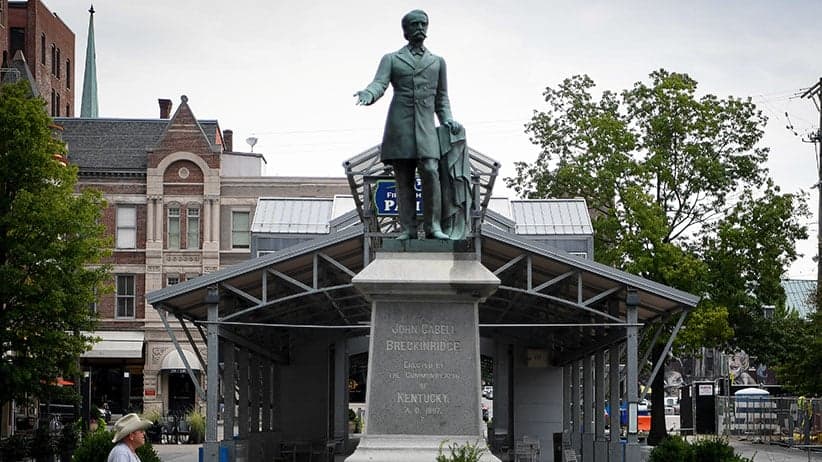 Statue of Confederate General John Cabell Breckinridge in Lexington, Kentucky