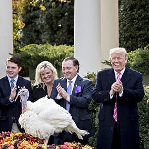 Donald Trump pardons a turkey, and accused child molester Roy Moore