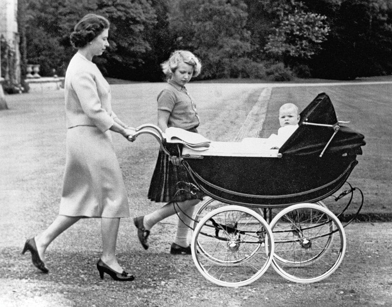 Queen Elizabeth II, Princess Anne and Prince Andrew