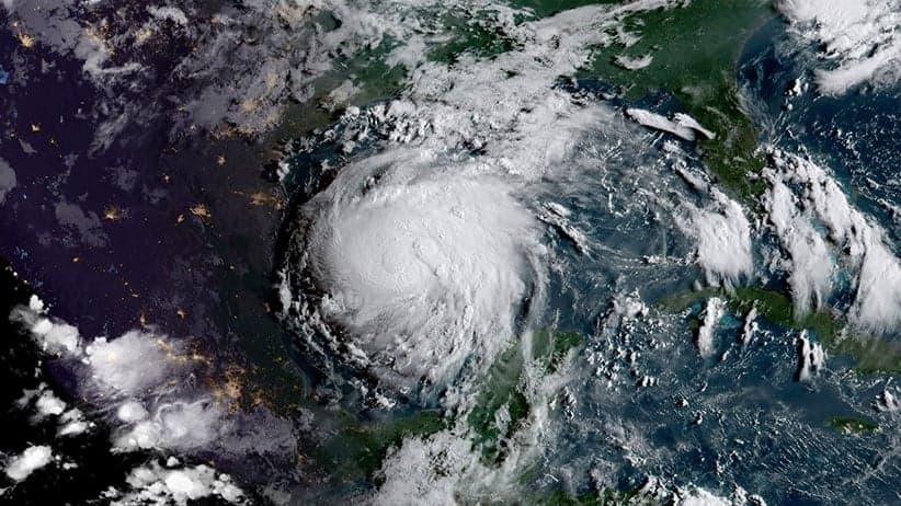 On Aug. 24, the National Hurricane Center noted that Hurricane Harvey was quickly strengthening and is forecast to be a category 3 Hurricane when it approaches the middle Texas coast. In addition, life-threatening storm surge and freshwater flooding expected. On Aug. 24, many warnings and watches were in effect: A Storm Surge Warning is in effect from Port Mansfield to San Luis Pass Texas. A Storm Surge Watch is in effect from south of Port Mansfield Texas to the mouth of the Rio Grande River and from north of San Luis Pass to High Island, Texas. A Hurricane Warning is in effect from Port Mansfield to Matagorda, Texas. A Tropical Storm Warning is in effect from north of Matagorda to High Island, Texas and south of Port Mansfield, Texas to the Mouth of the Rio Grande. A Hurricane Watch is in effect from south of Port Mansfield, Texas to the Mouth of the Rio Grande. A Tropical Storm Watch is in effect from south of the mouth of the Rio Grande to Boca de Catan, Mexico. GOES-16 captured this geocolor image of Tropical Storm Harvey in the Gulf of Mexico this morning, August 24, 2017. Geocolor imagery enhancement shown here displays geostationary satellite data in different ways depending on whether it is day or night. This image, captured as daylight moves into the area, offers a blend of both, with nighttime features on the left side of the image and daytime on the right. (NOAA/NASA GOES Project)