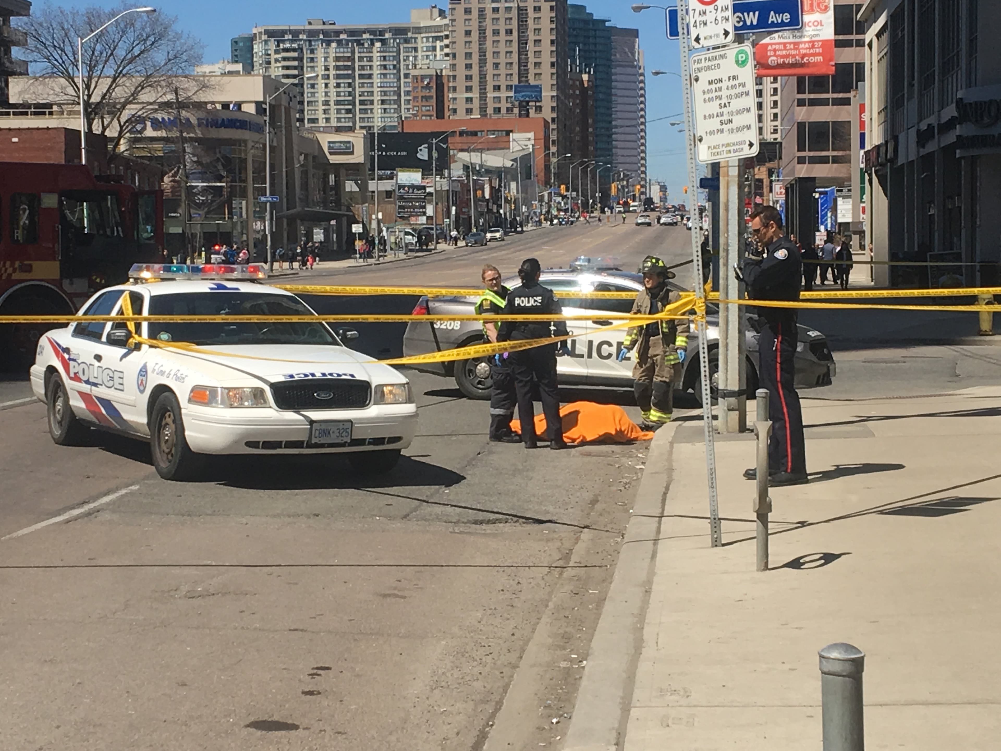 Photos from the scene of Monday's van rampage