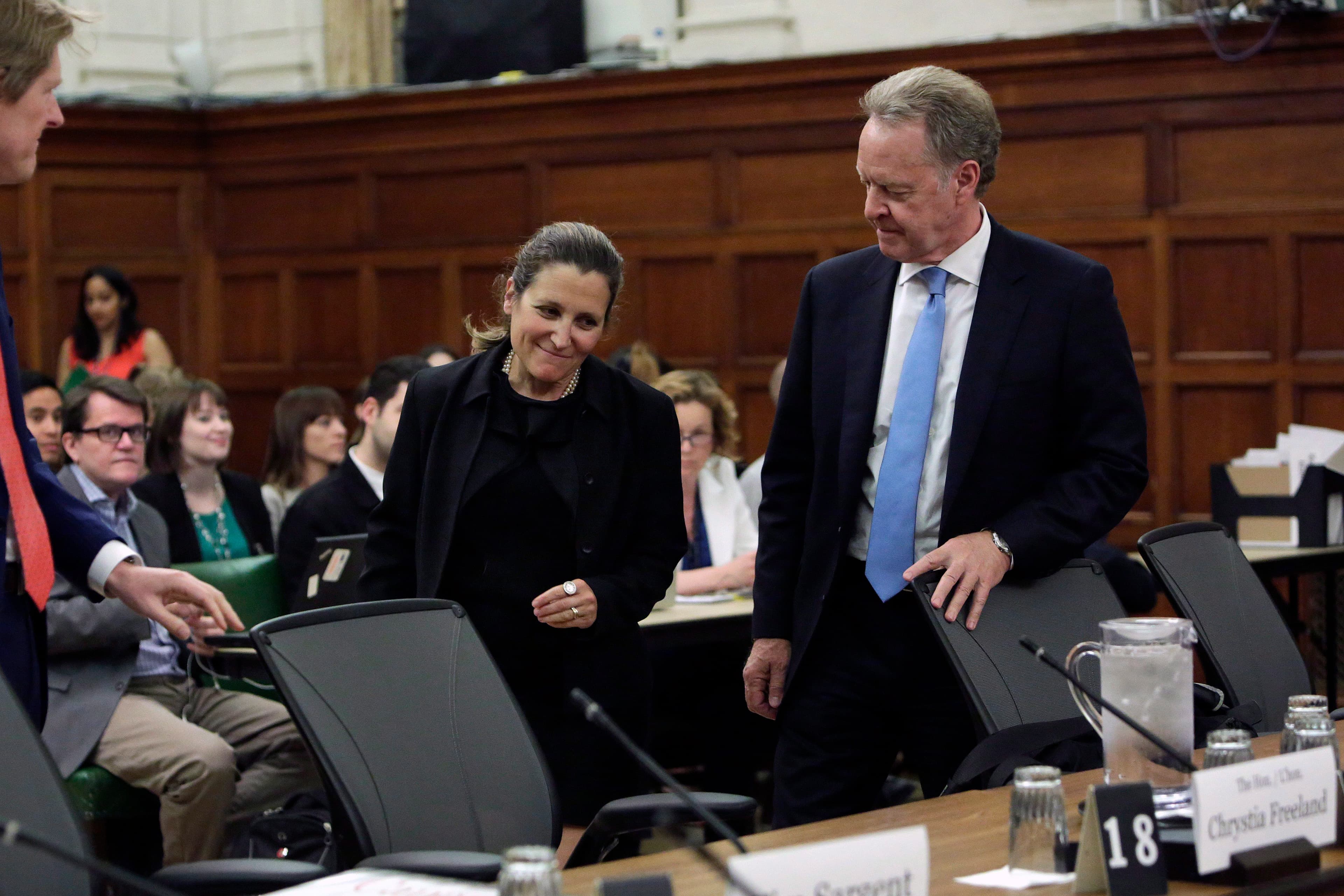 Chrystia Freeland tells tales of battling Trump over trade