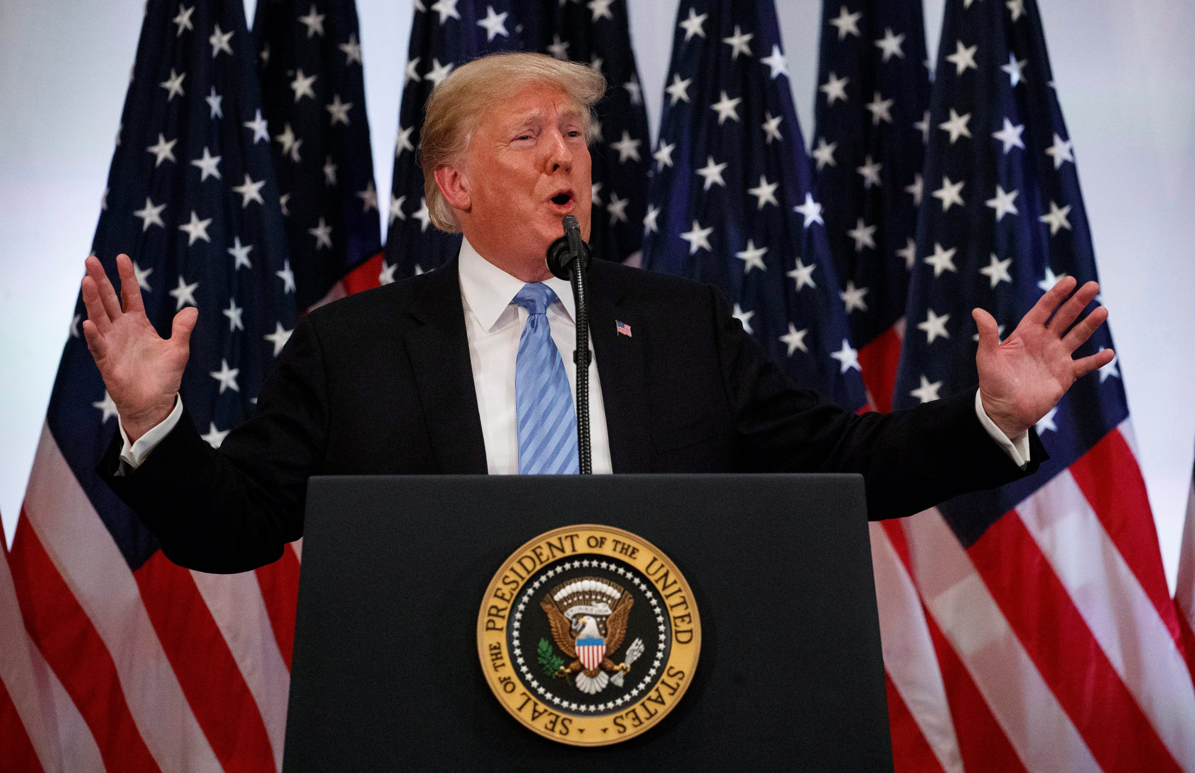 Trump gives a press conference, and the world laughs (with him?)