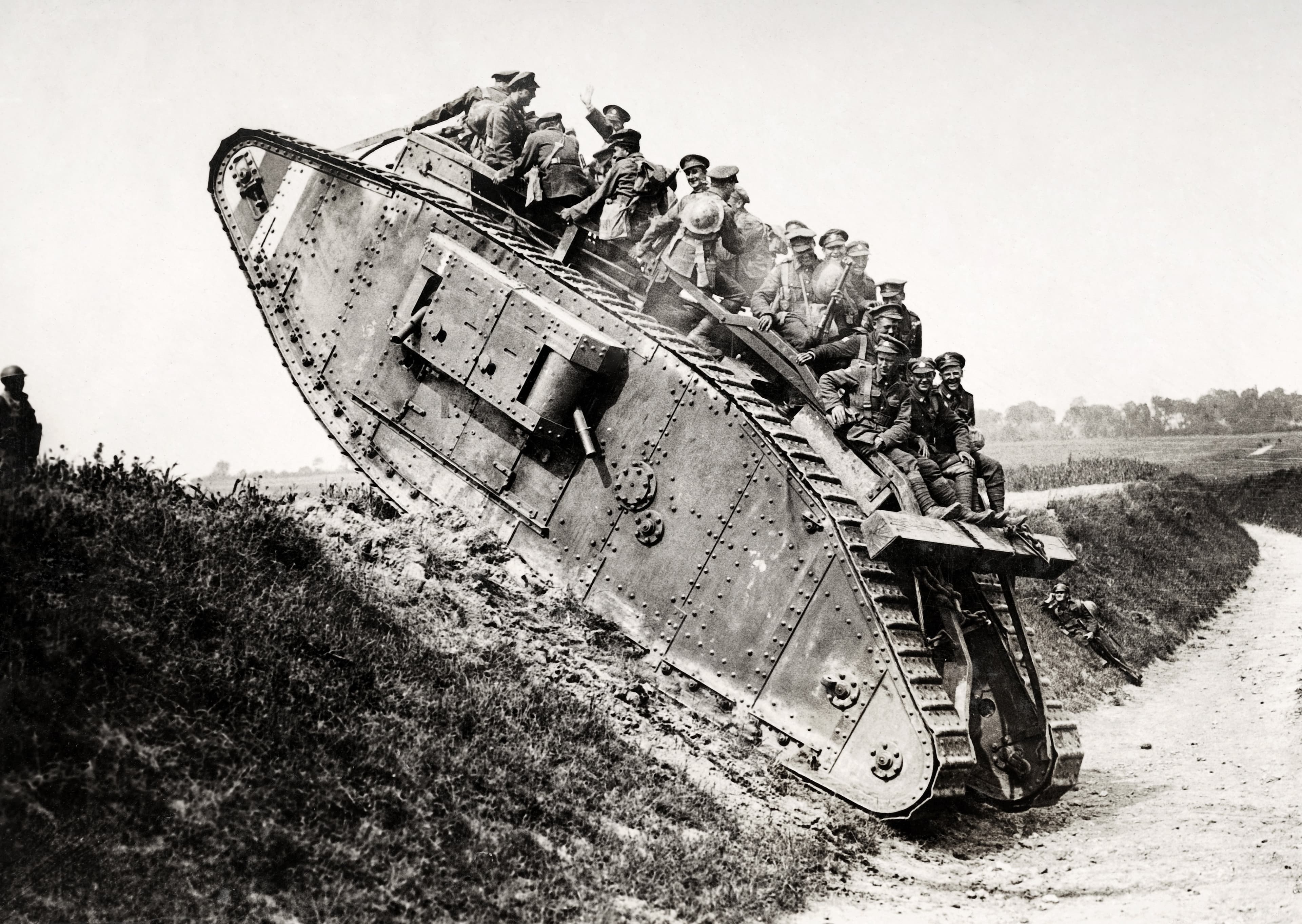 The First World War brought the end of cavalry and the advent of the tank