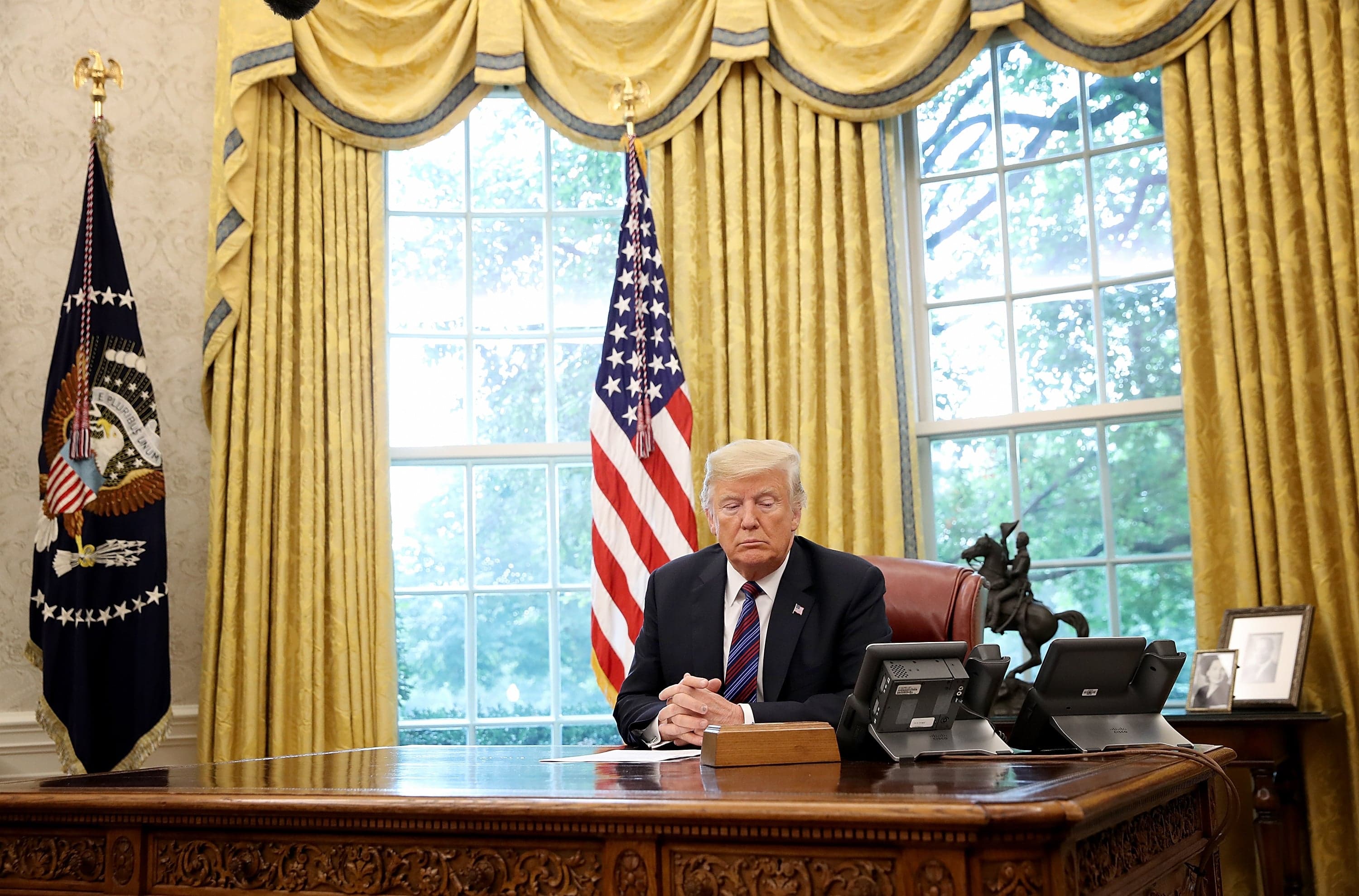 When Trump phones a pal on an unsecured cell, won't someone think of the spies?