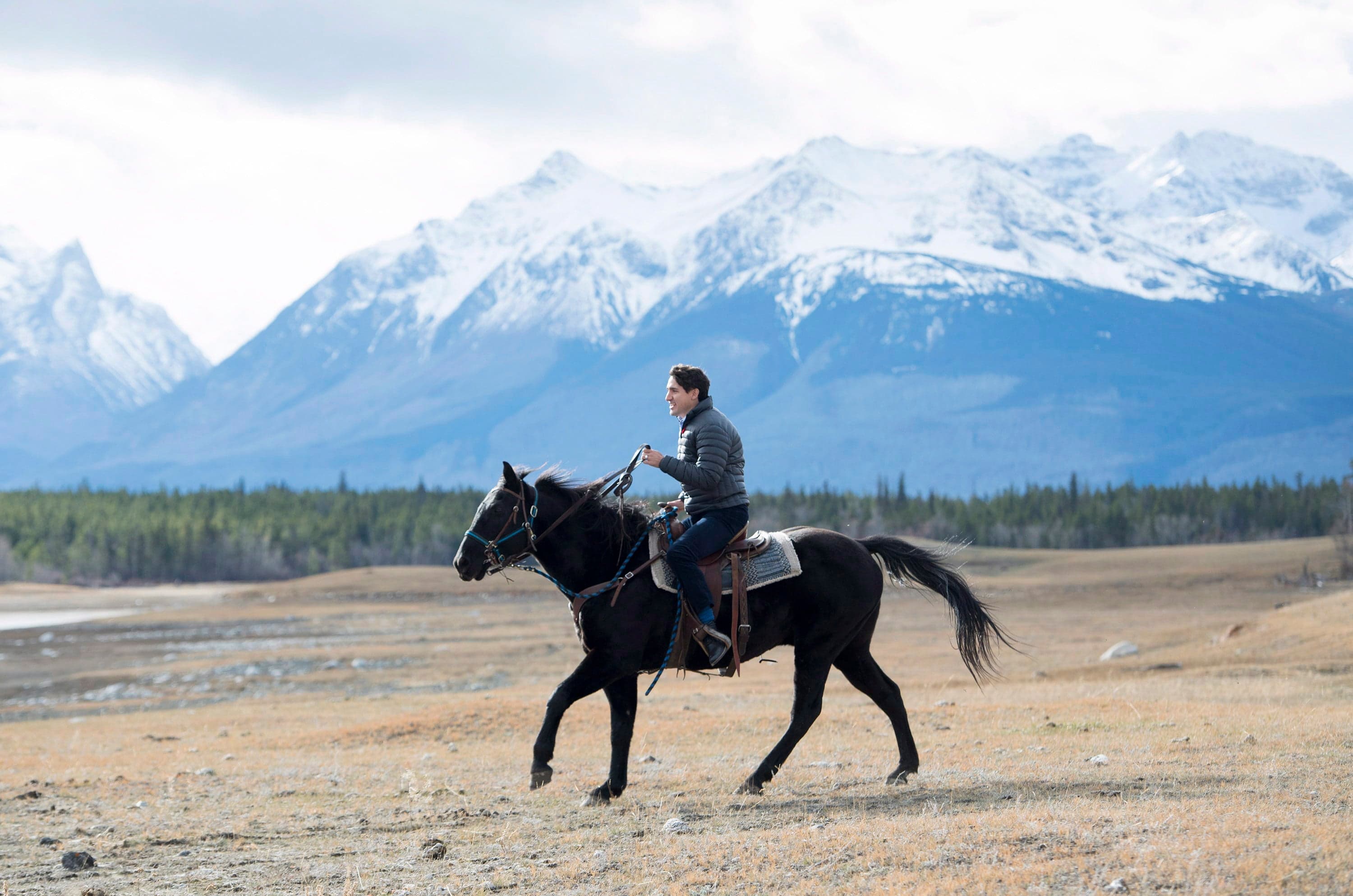 Justin Trudeau, saddled up and officially sorry