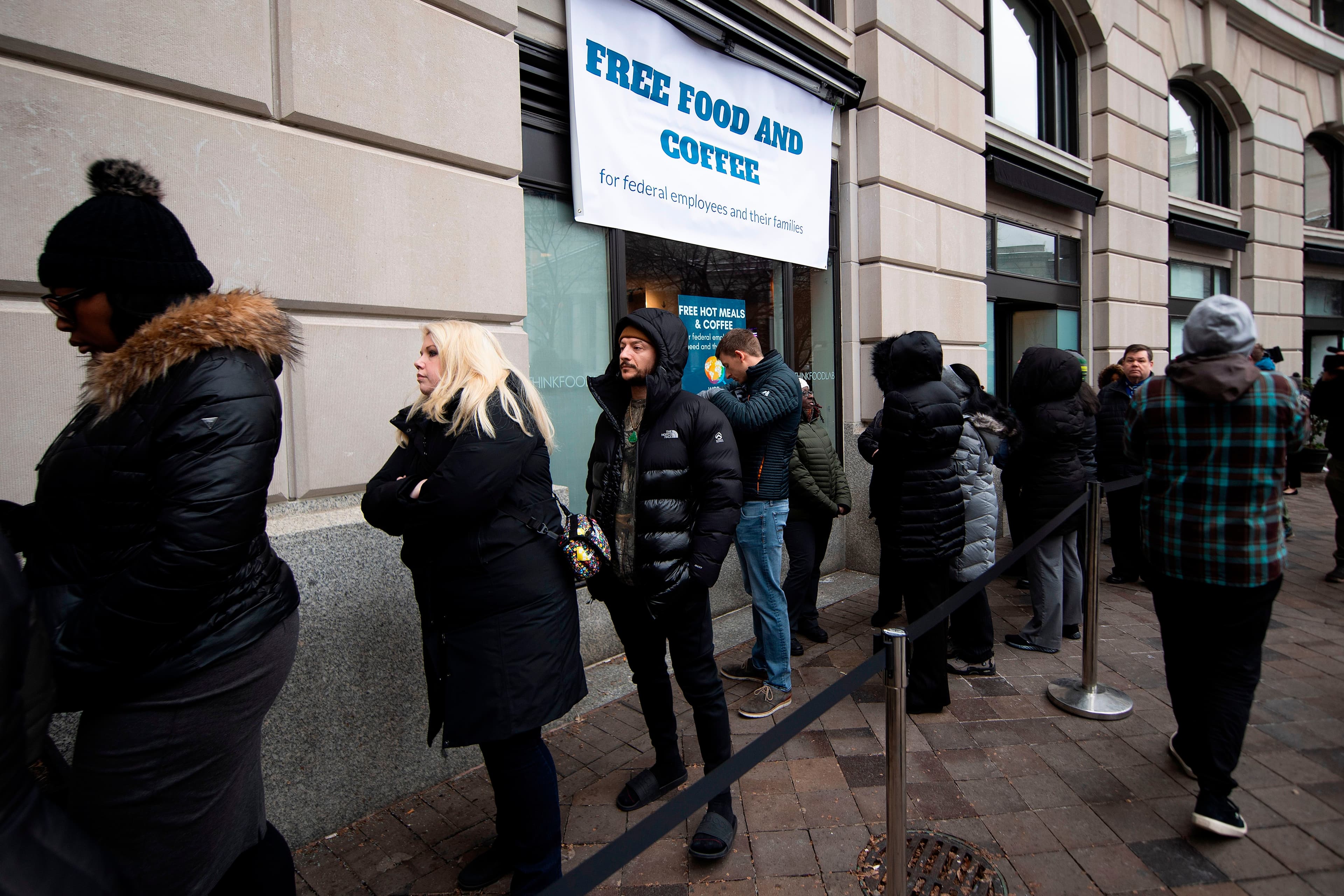 It's Day 26 of the shutdown and U.S. government workers are lining up for food