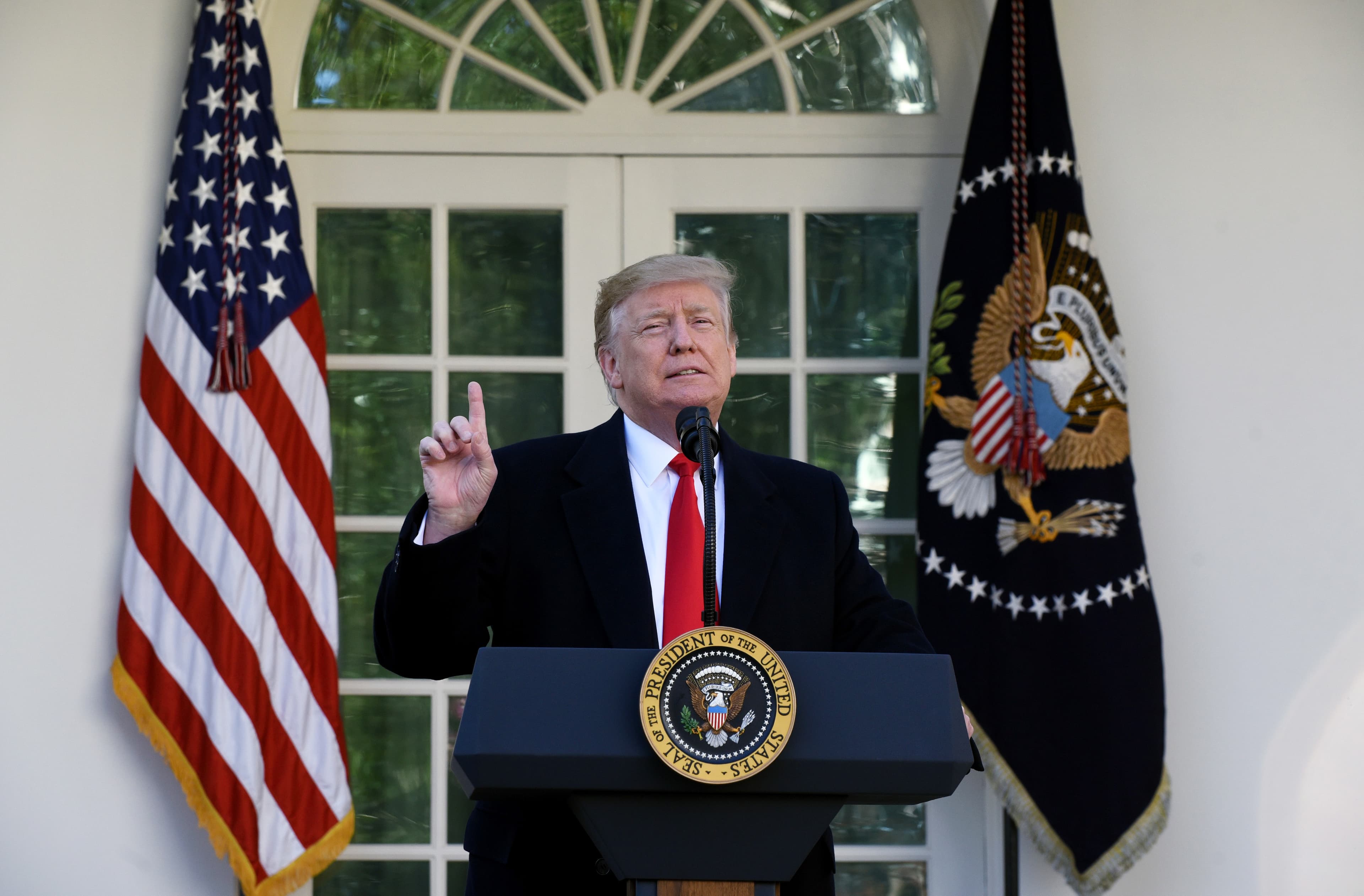 Donald Trump congratulates himself for ending a shutdown he started