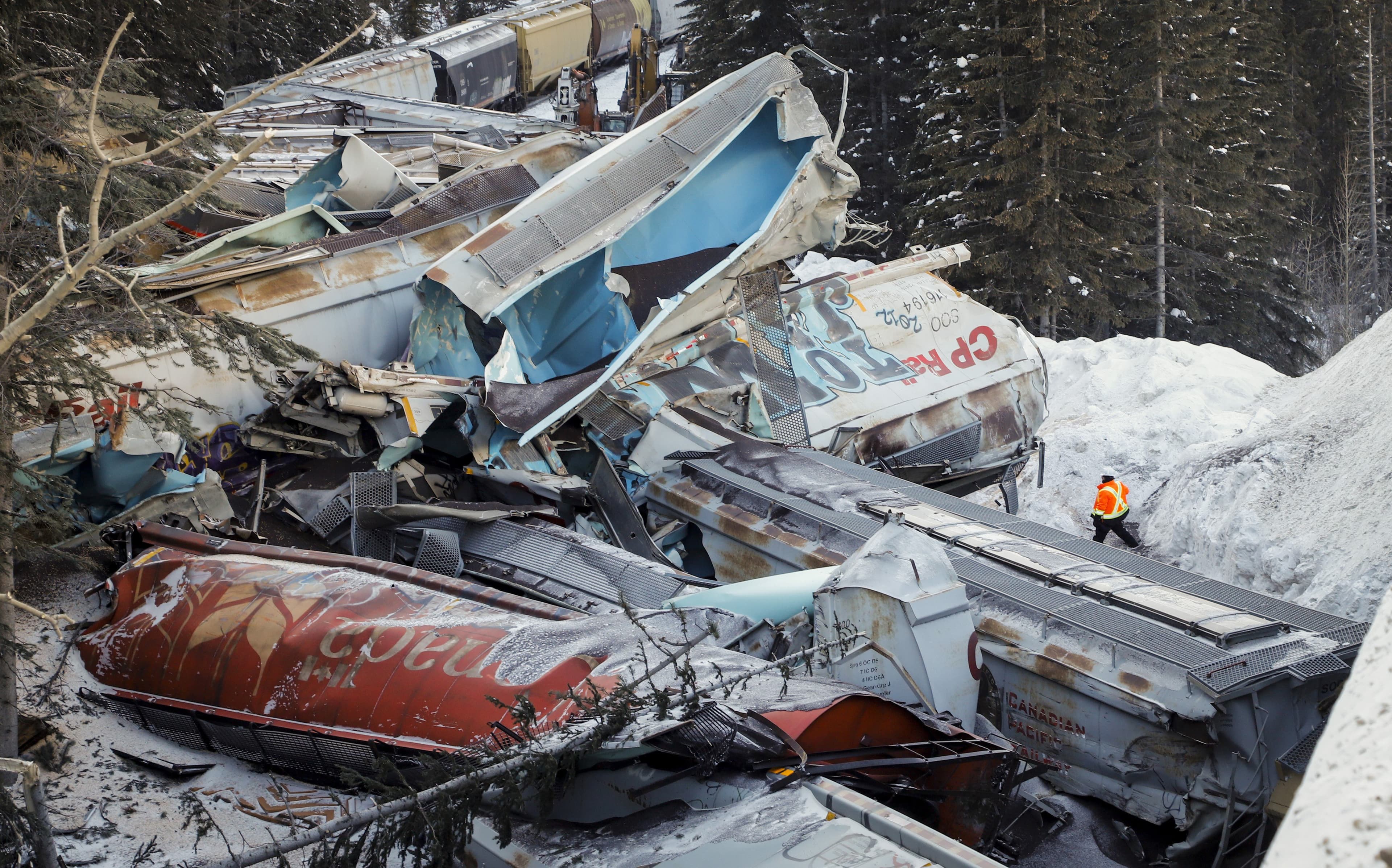 The manic force of a train that went off the rails in B.C.