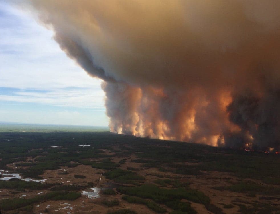 Facing a wall of flame and smoke in northern Alberta