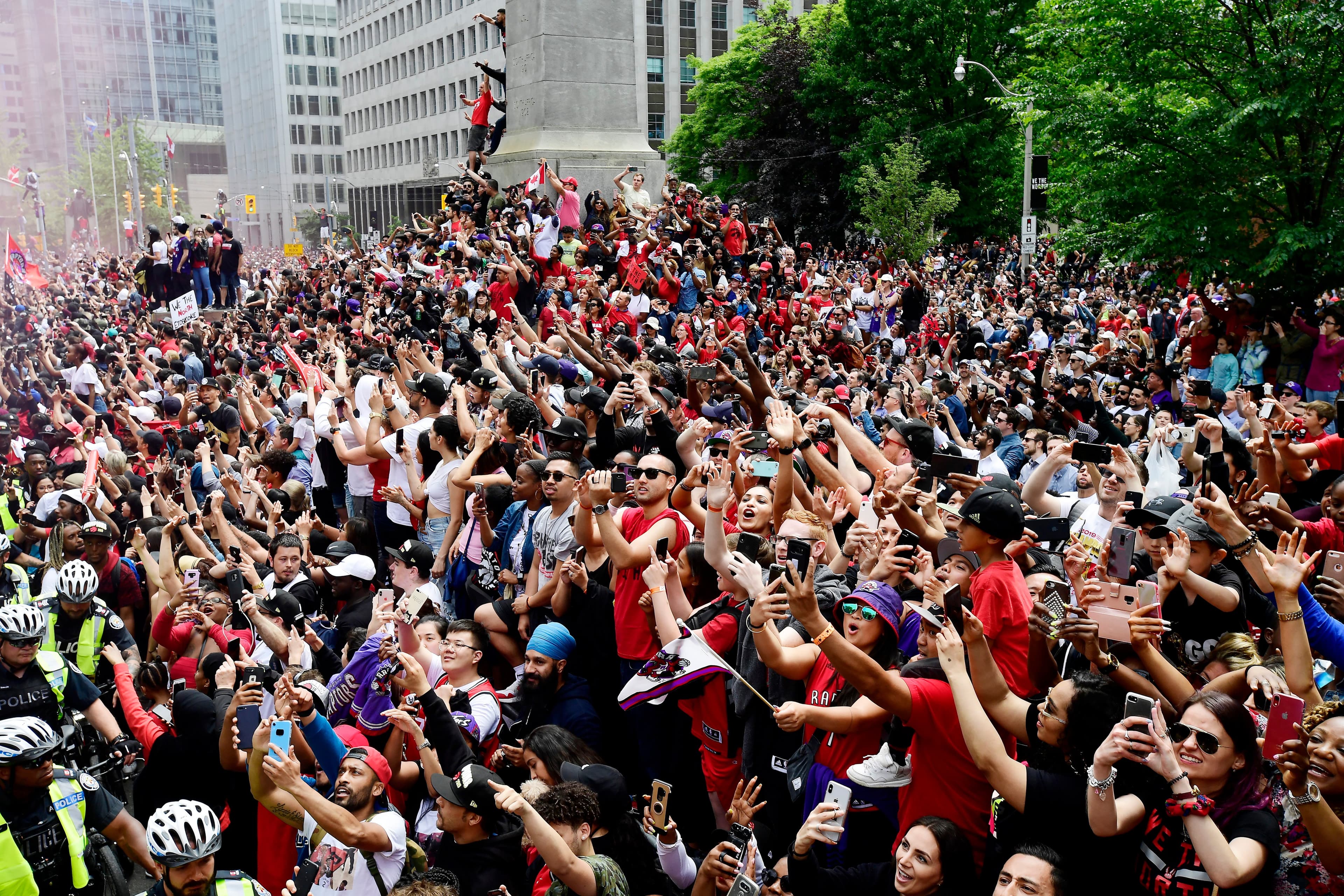 Police searching for suspect after shooting at Raptors parade that injured four people