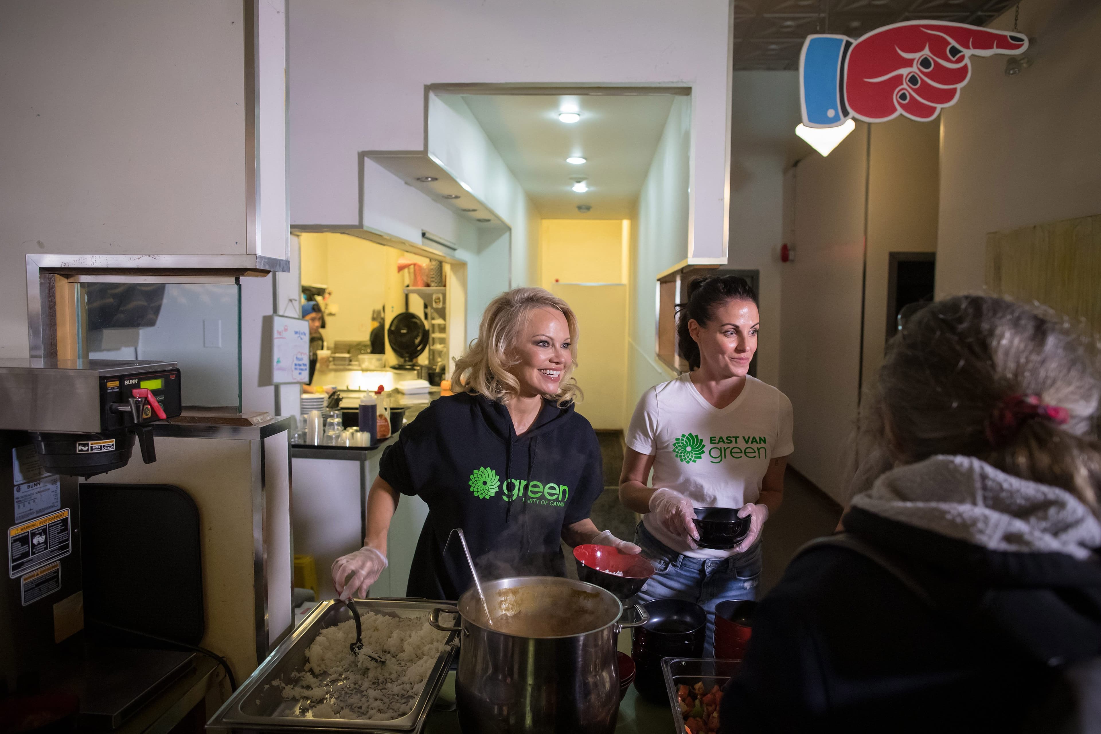 Pamela Anderson dips her spoon into the federal election campaign
