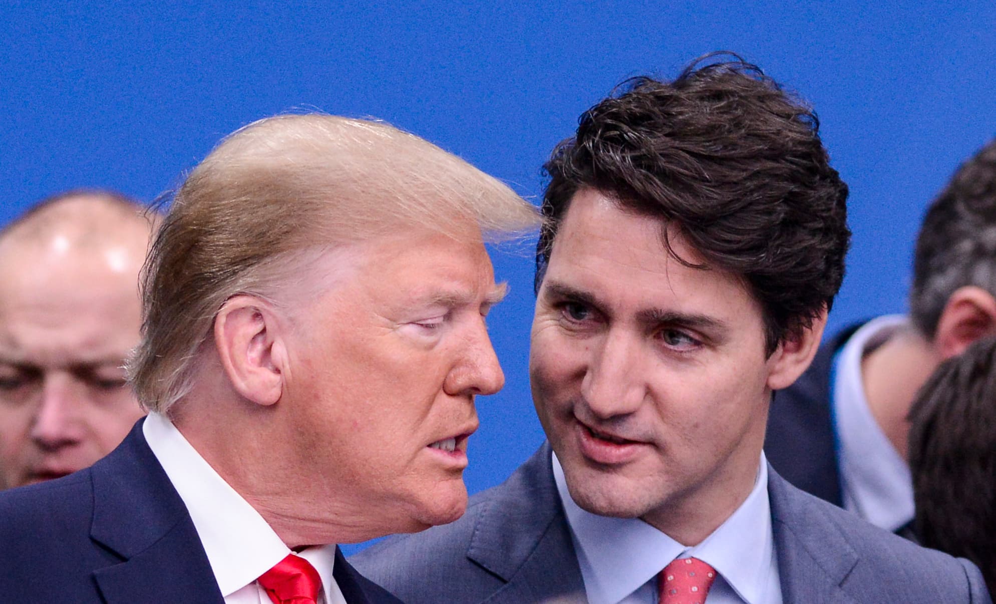 Two-faced, blue-faced, Trudeau, Trump