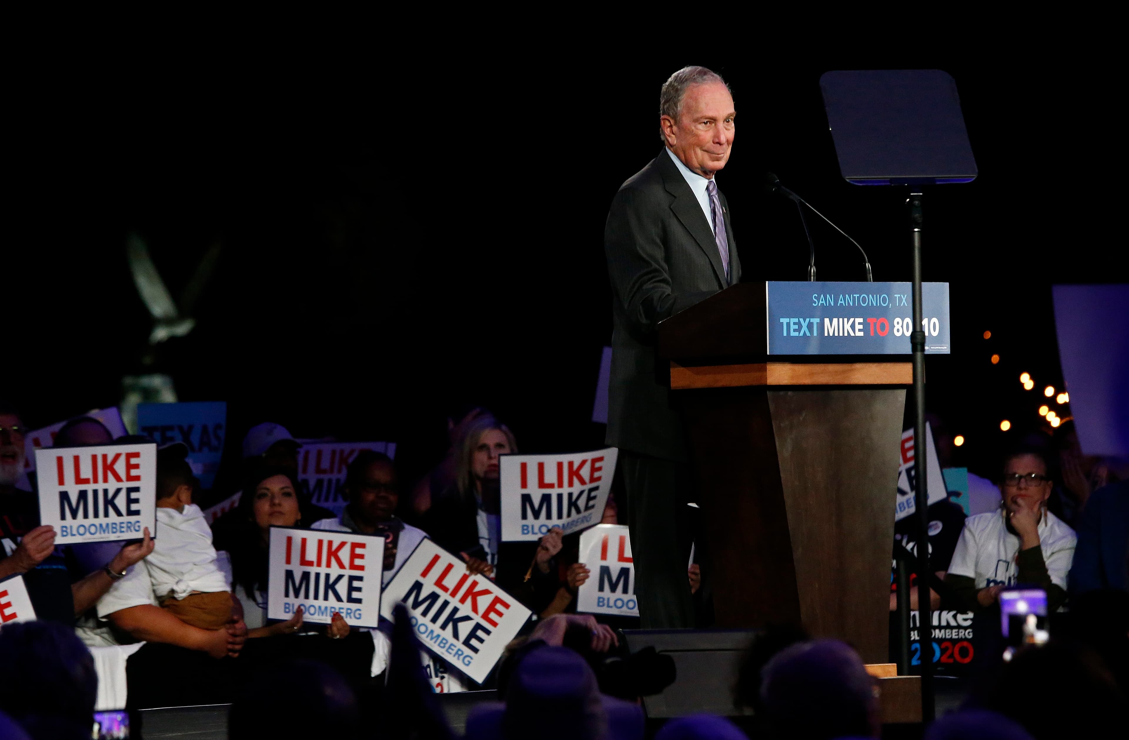 Michael Bloomberg follows the exit signs after a bruising Super Tuesday