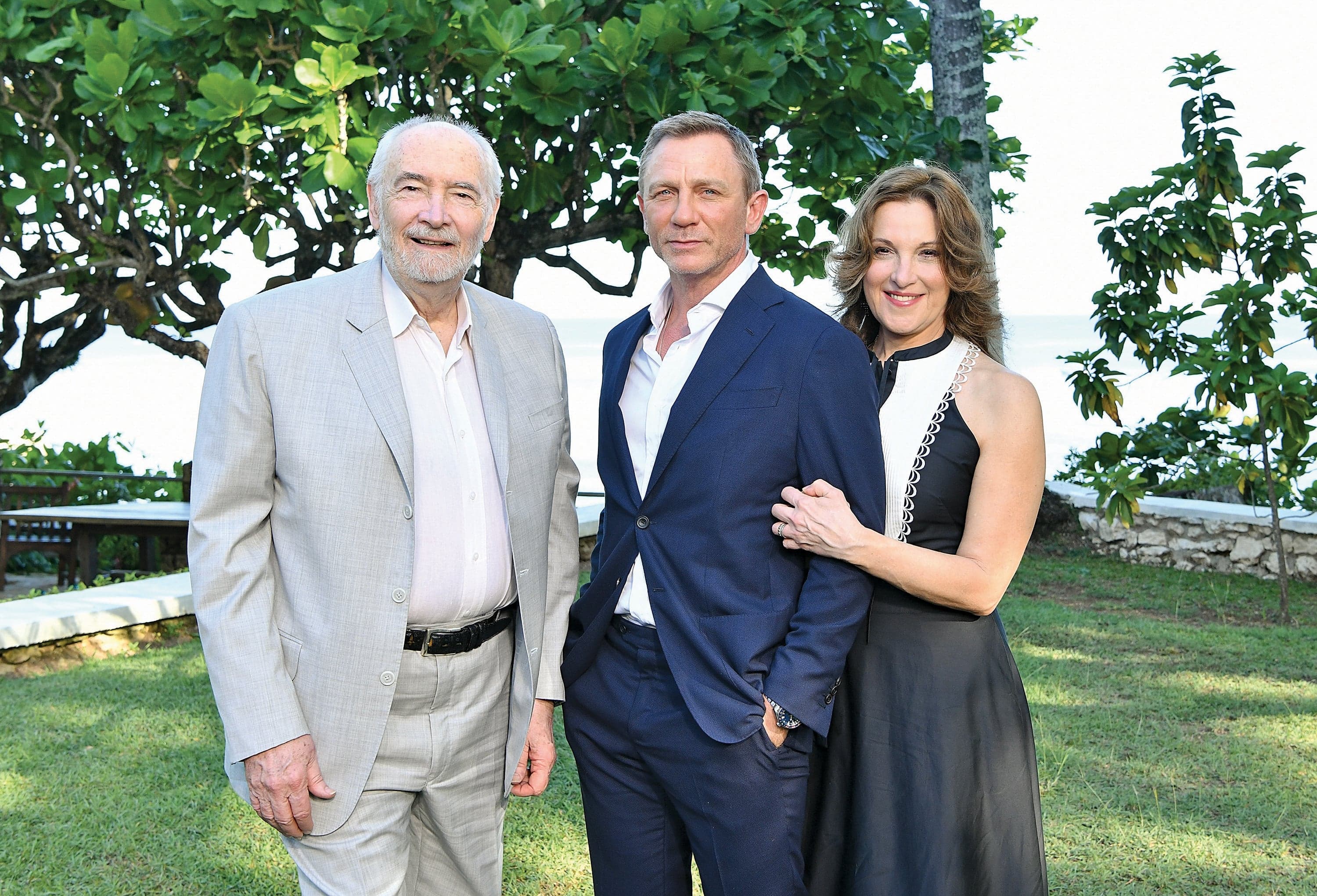 Stepson Michael and daughter Barbara with Craig (Slaven Vlasic/Getty Images)