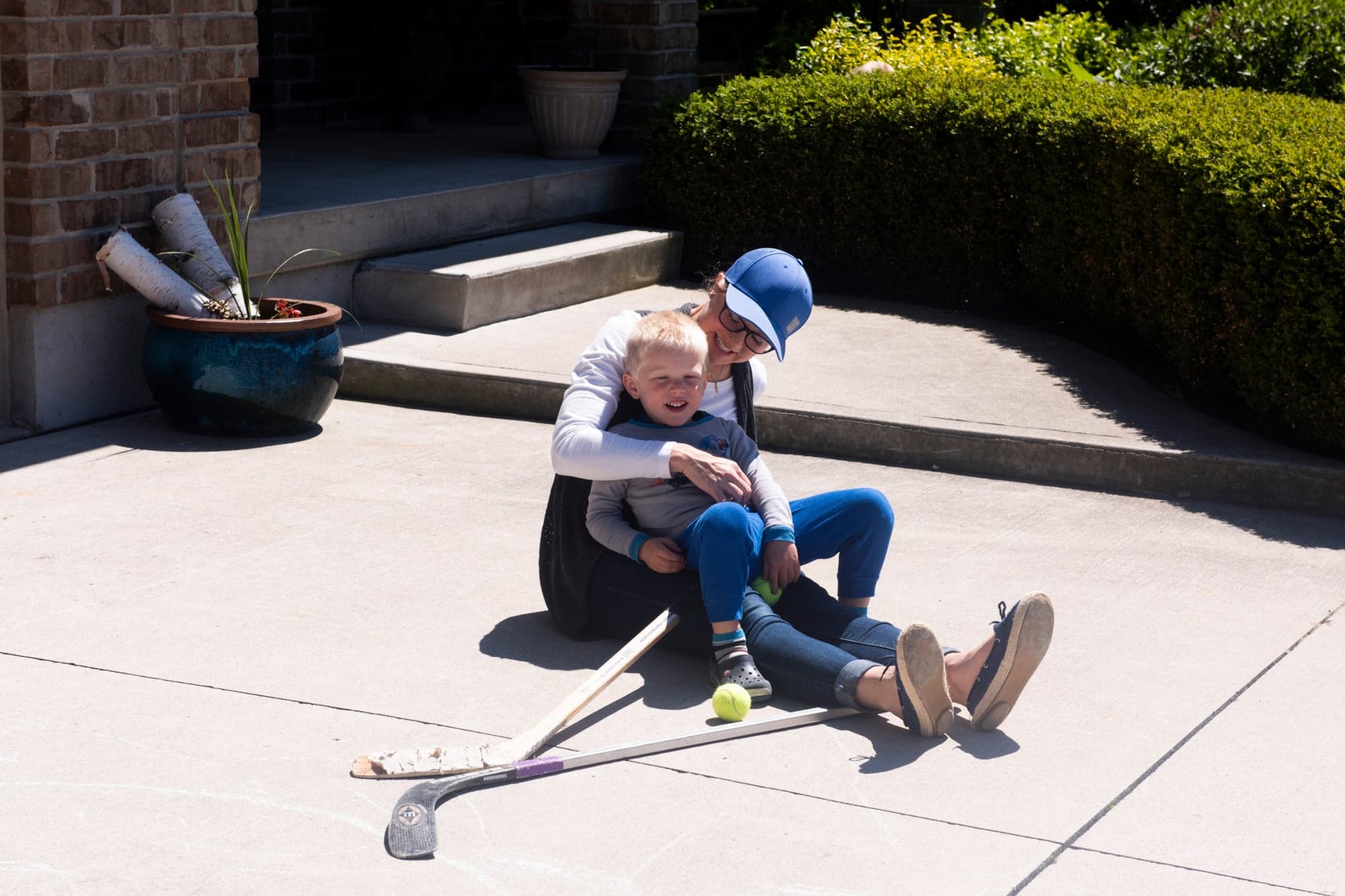 Beth Miller hugs her son Matthew (Photograph by Marta Iwanek)