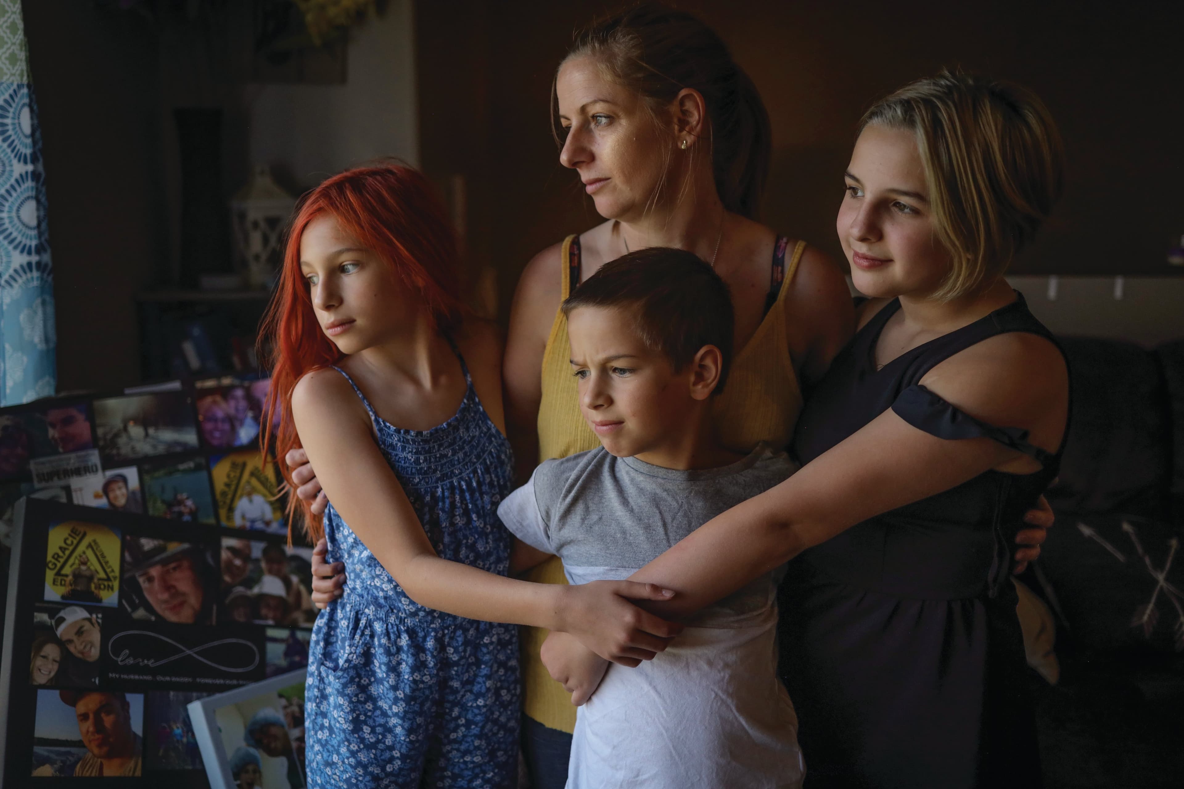 Sansom and her children, from left to right, Addison, 11, Daylen, 9, and 13, and Ceirra, 13 (Photograph by Leah Hennel)