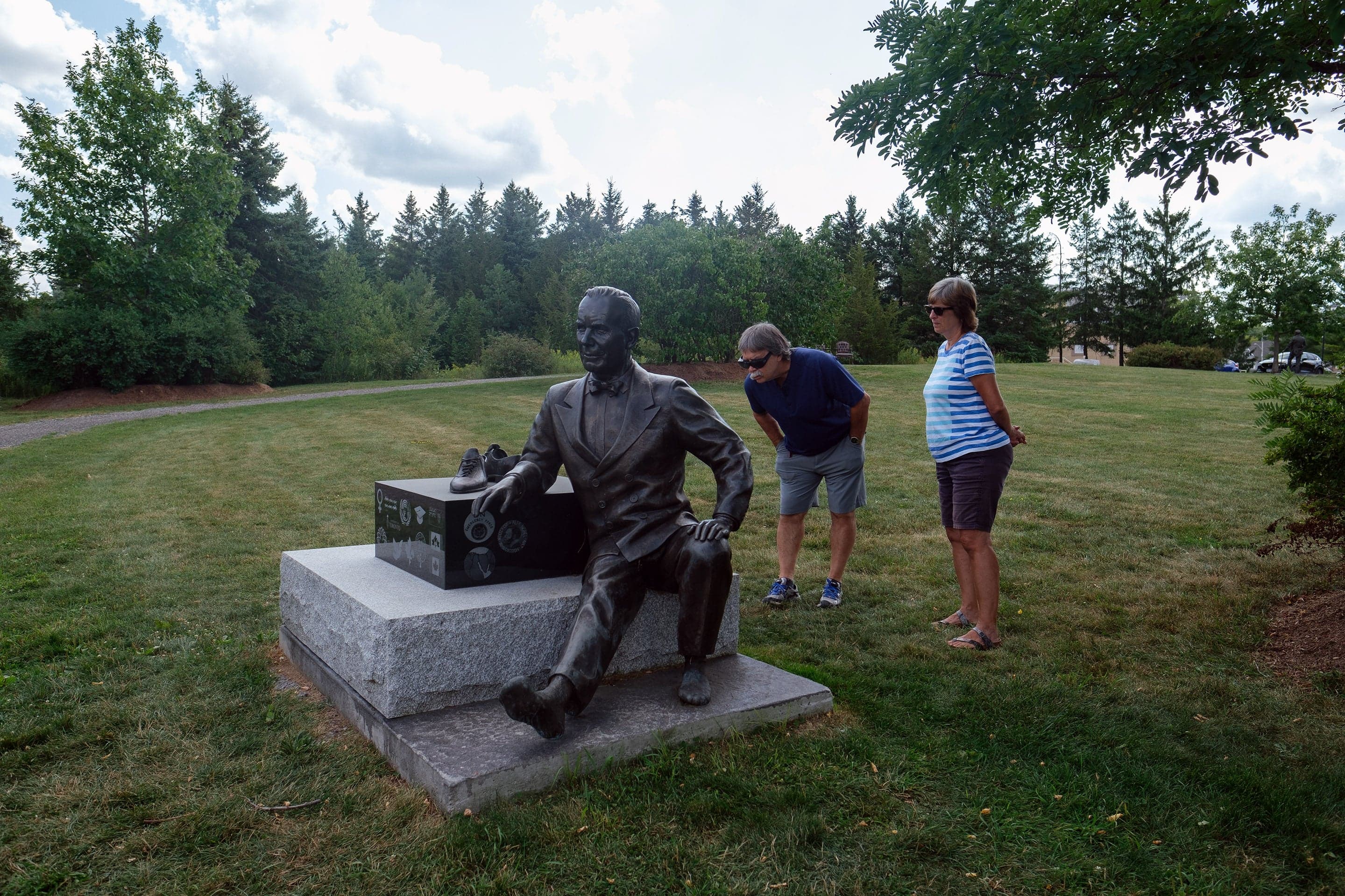 Ralph (left) and Chris Bieber wanted to see the Prime Ministers Path before it was removed (Photograph by Yader Guzman)