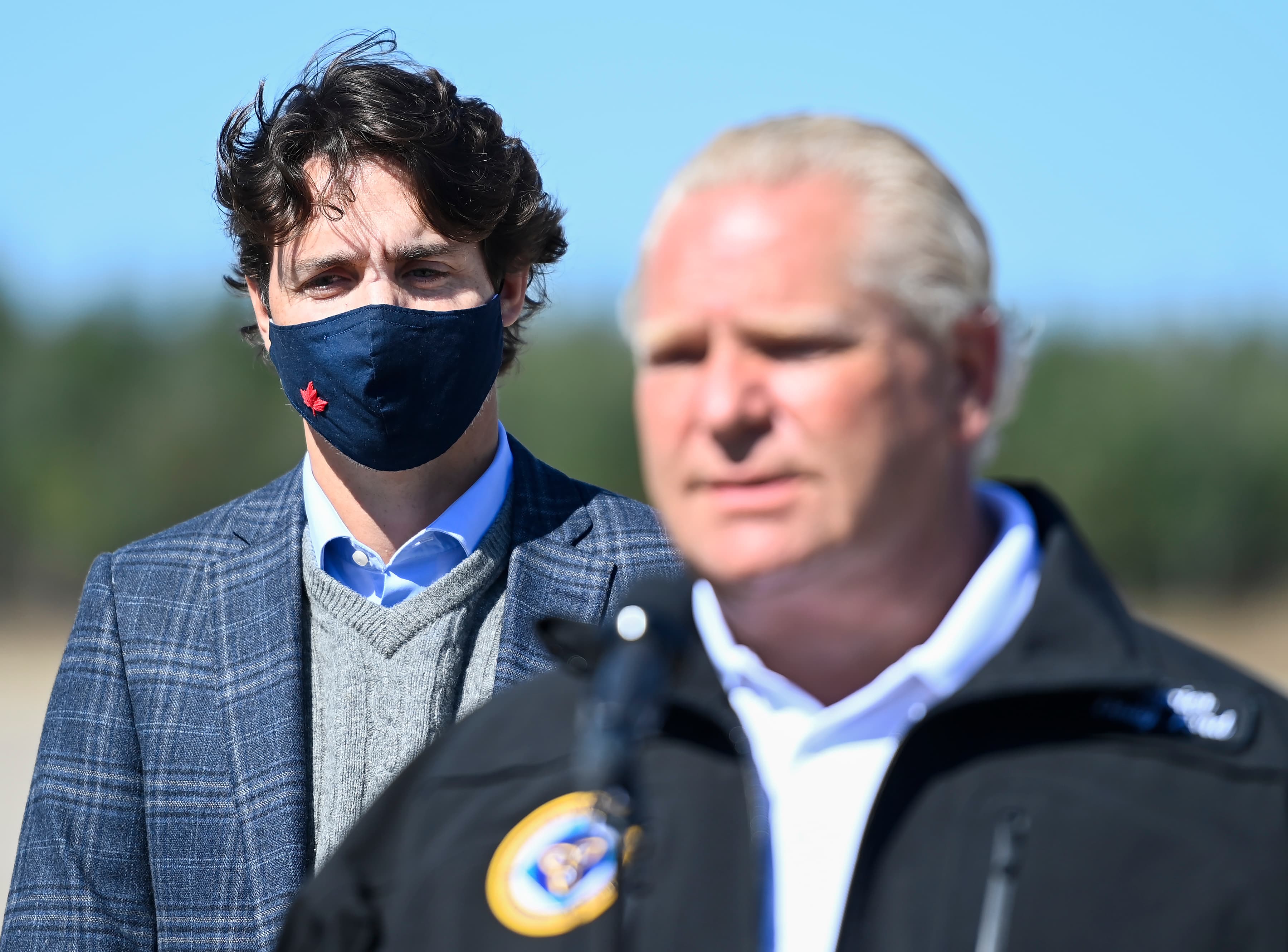 Doug Ford and Justin Trudeau make an announcement about COVID-19: Live video