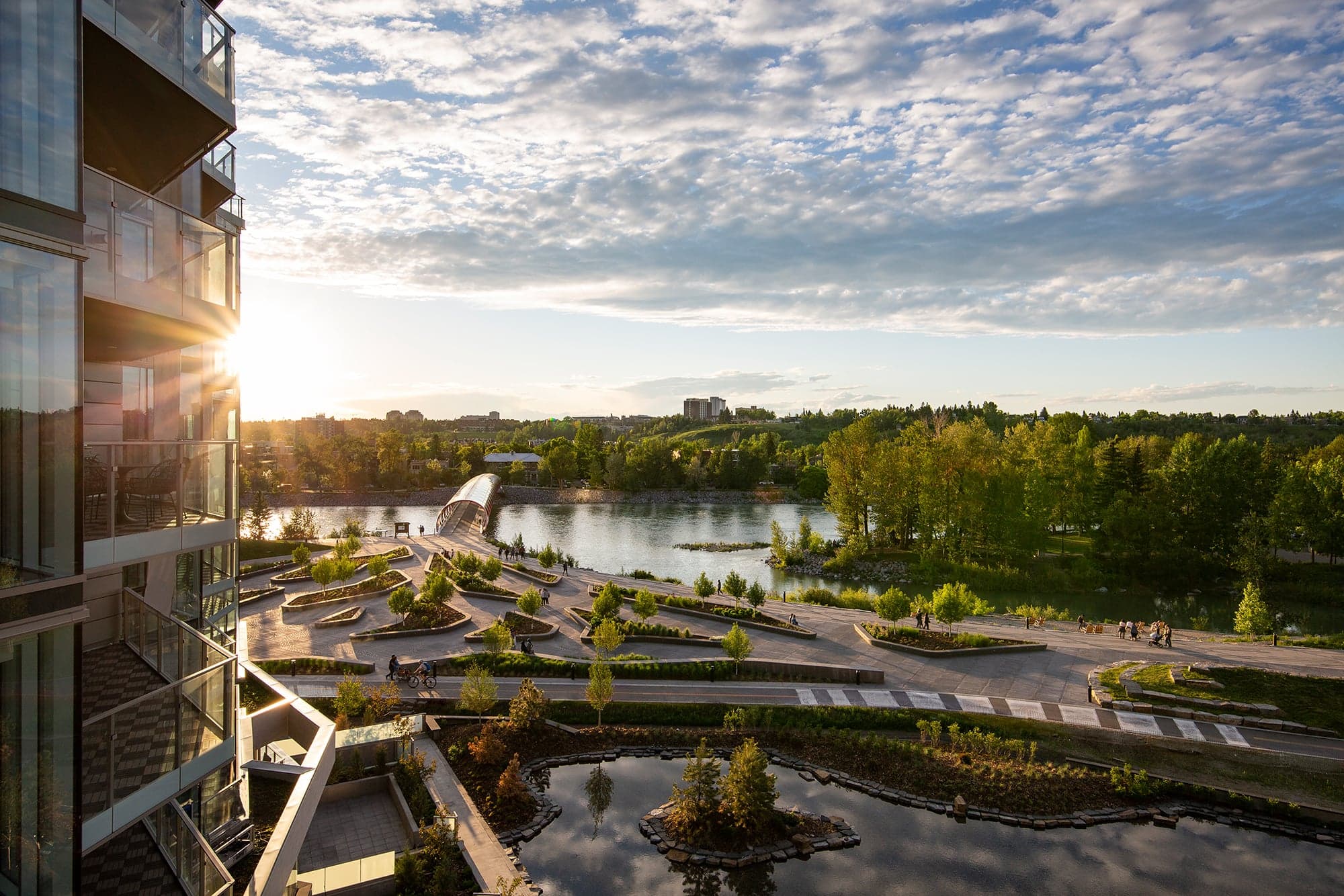 Concord Pacific's Calatrava bridge sunset view (Courtesy of Concord Pacific)