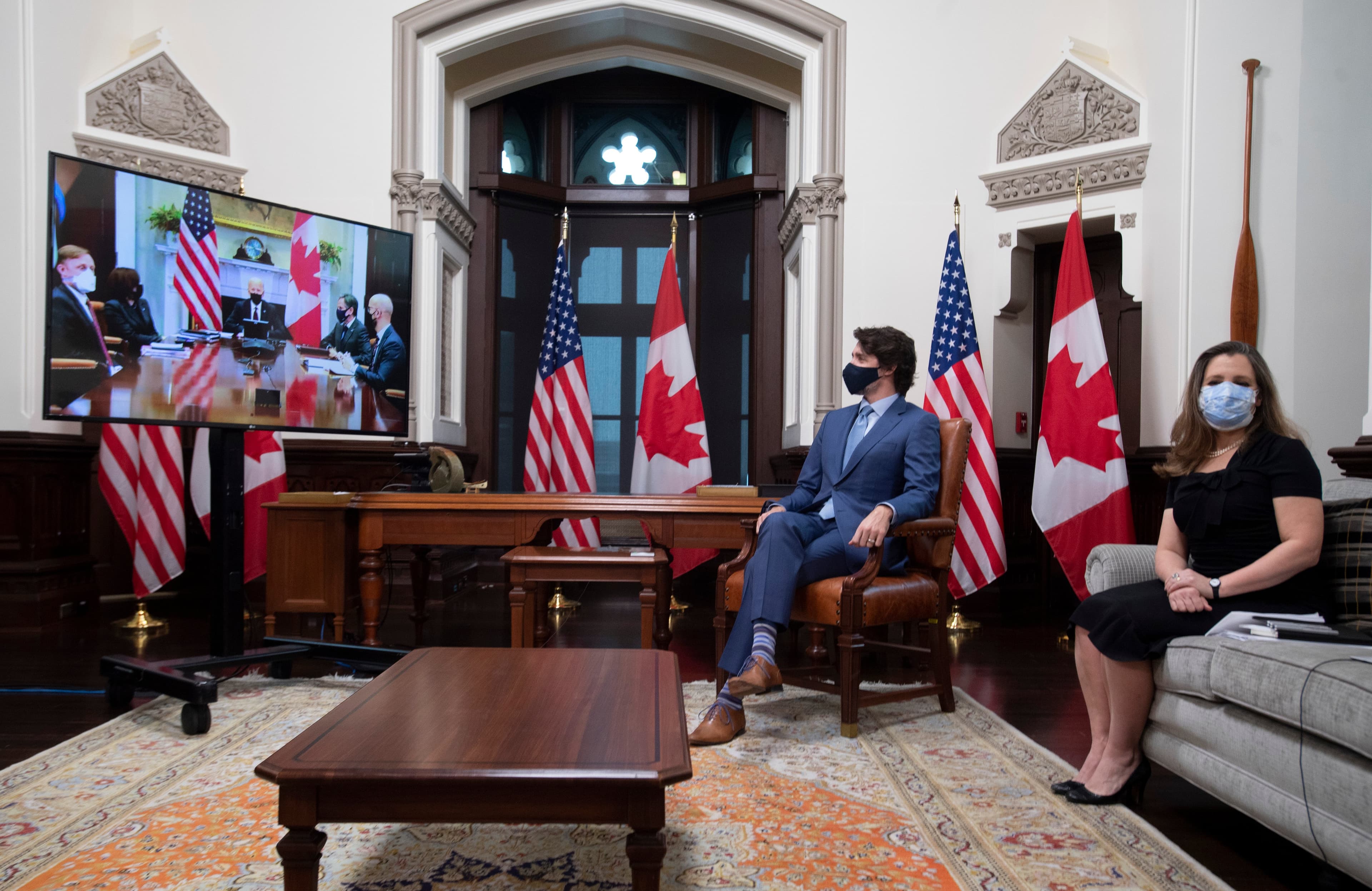 The Canada-U.S. Zoom Summit: Biden and Trudeau's awkward opening