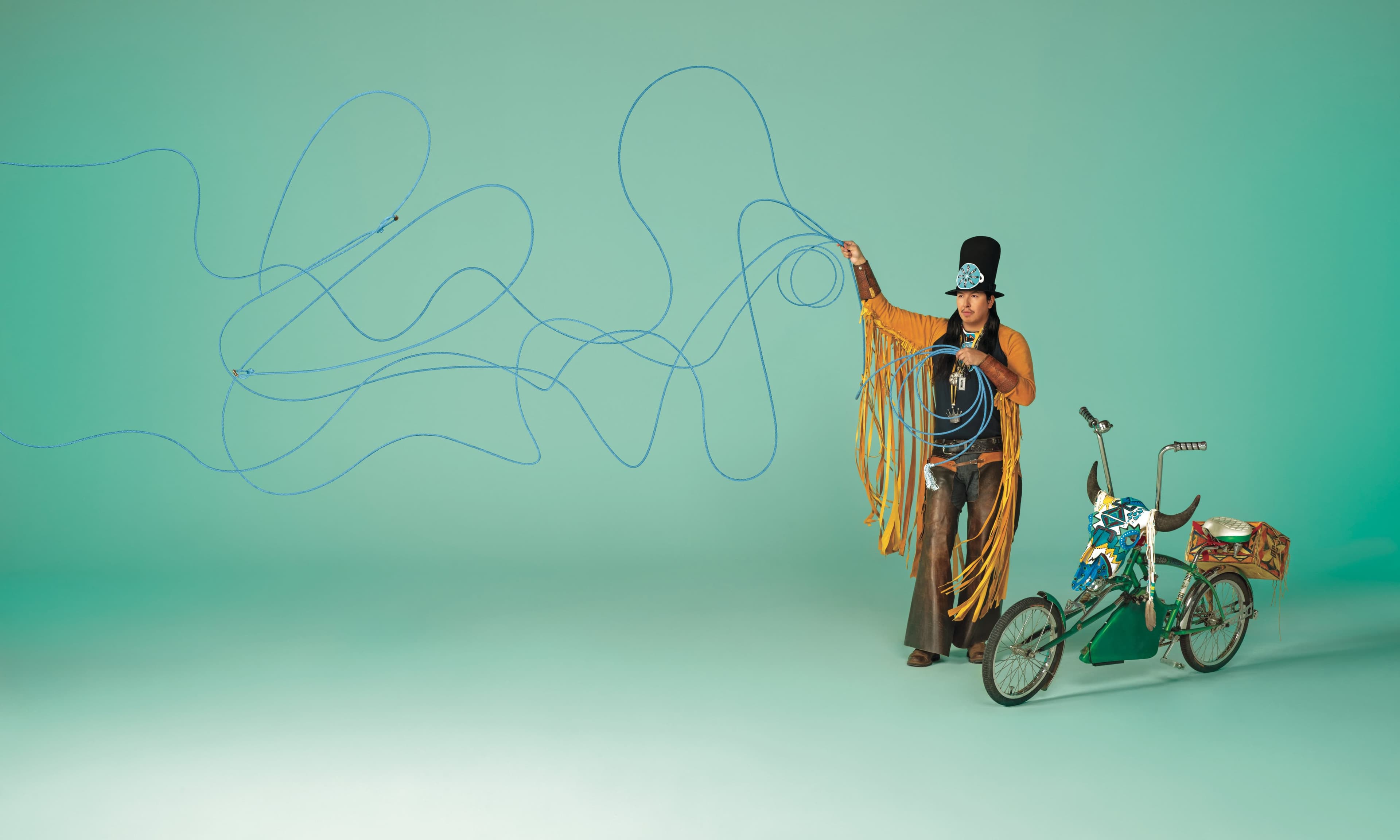 Dana Claxton's 'Lasso' layers Lakota aesthetics, hip hop culture and the Wild West