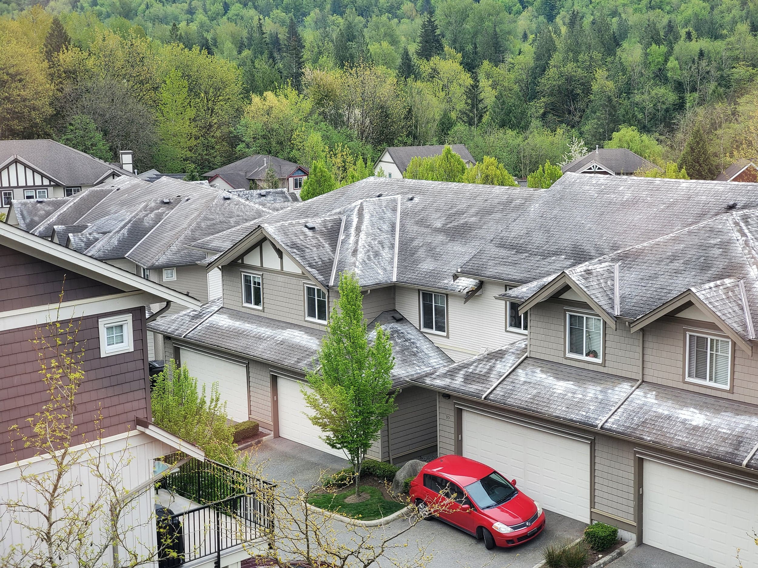 Soap on the rooftops of an Abbotsford housing complex