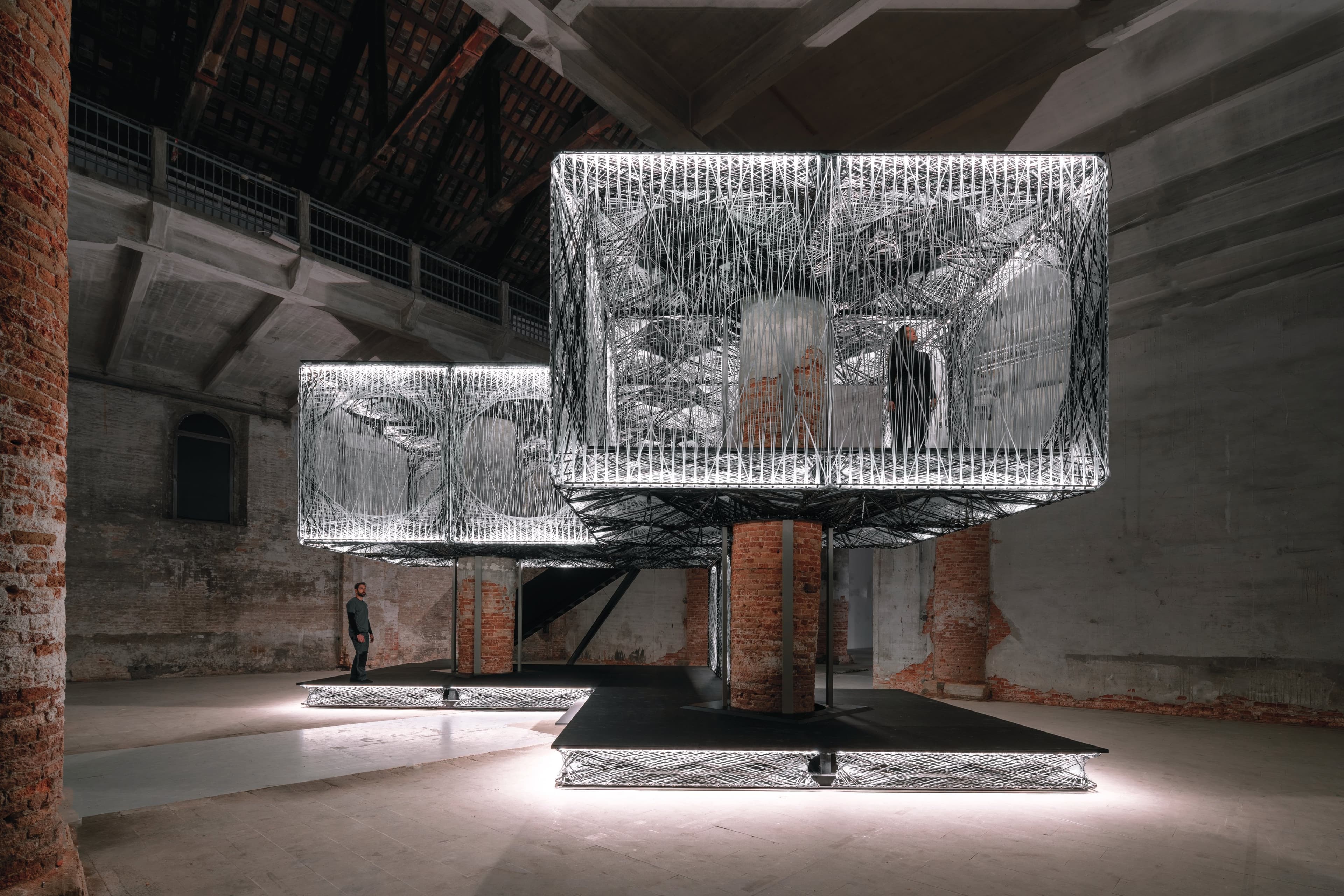 Maison Fibre’s glass and carbon-fibre structures (Courtesy of Rob Faulkner/ICD ITKE IntCDC University of Stuttgart)