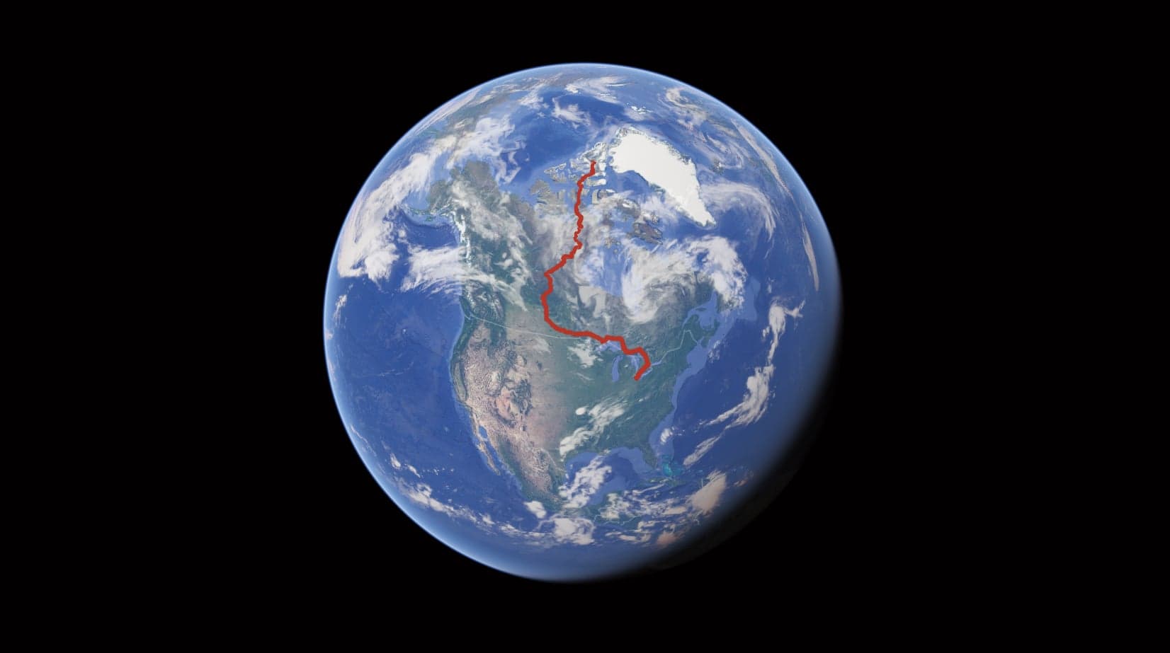 The planned route. (Courtesy of the AKOR expedition)