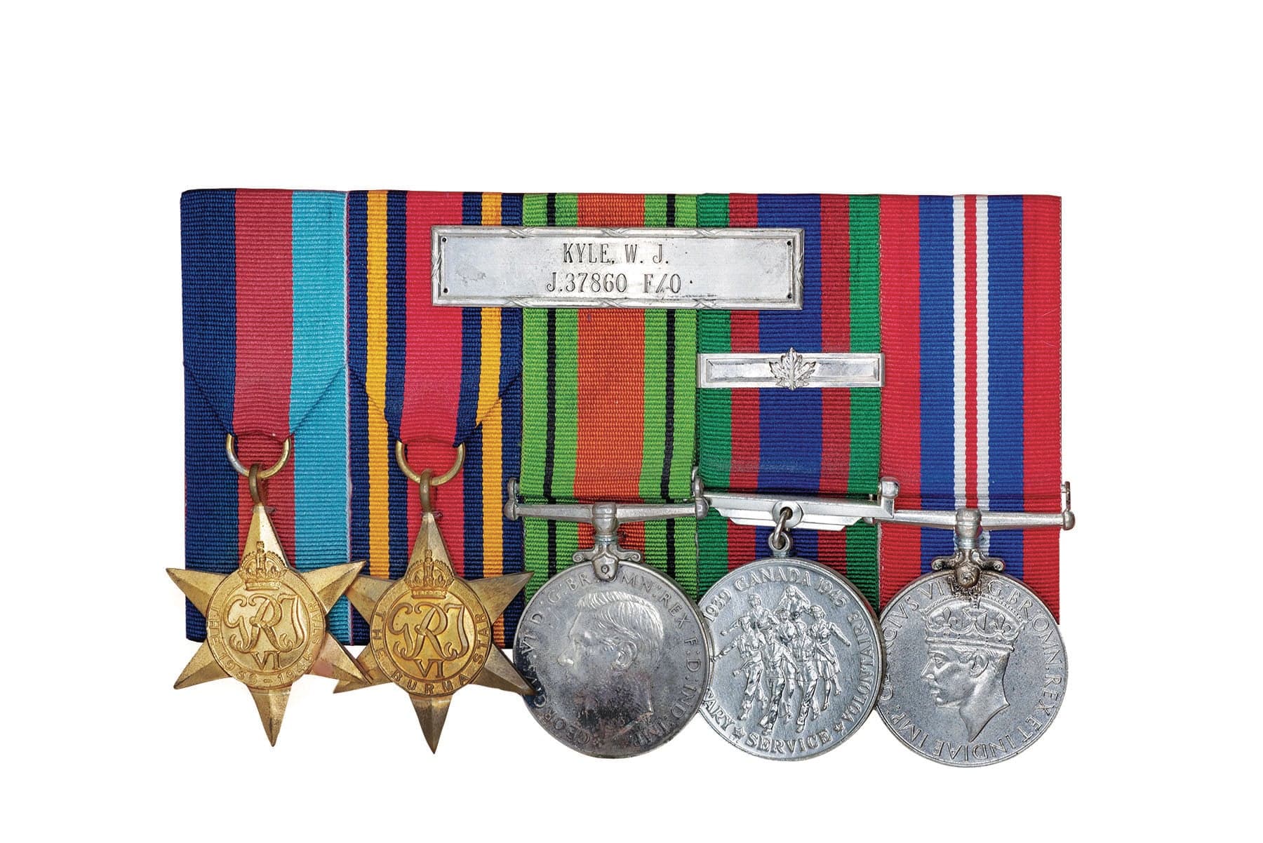 William Kyle's military medals (on display at the Perth Legion). (Photograph by Shelby Lisk)