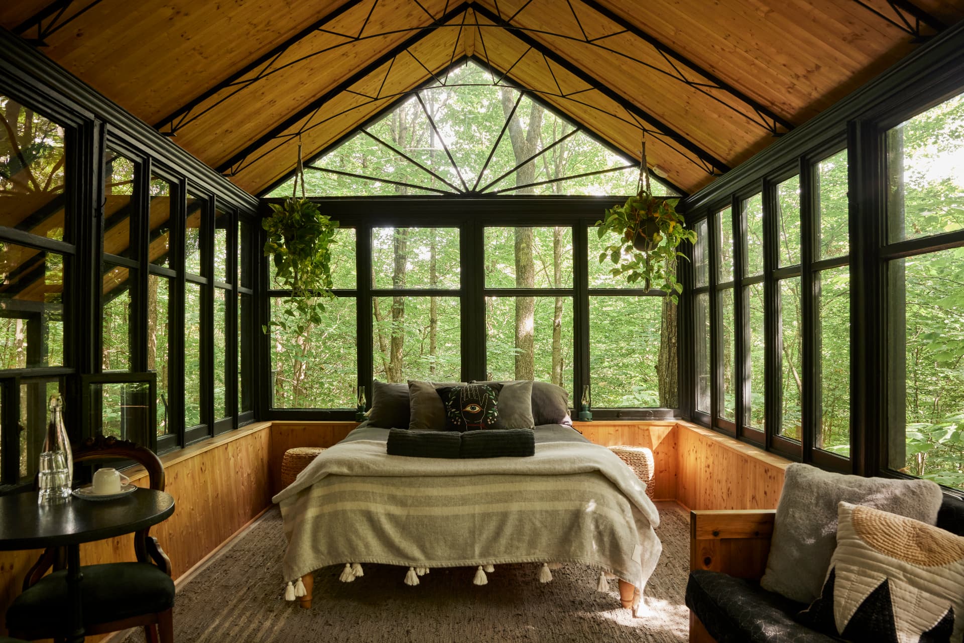 This couple moved from Montreal into a woodland treehouse