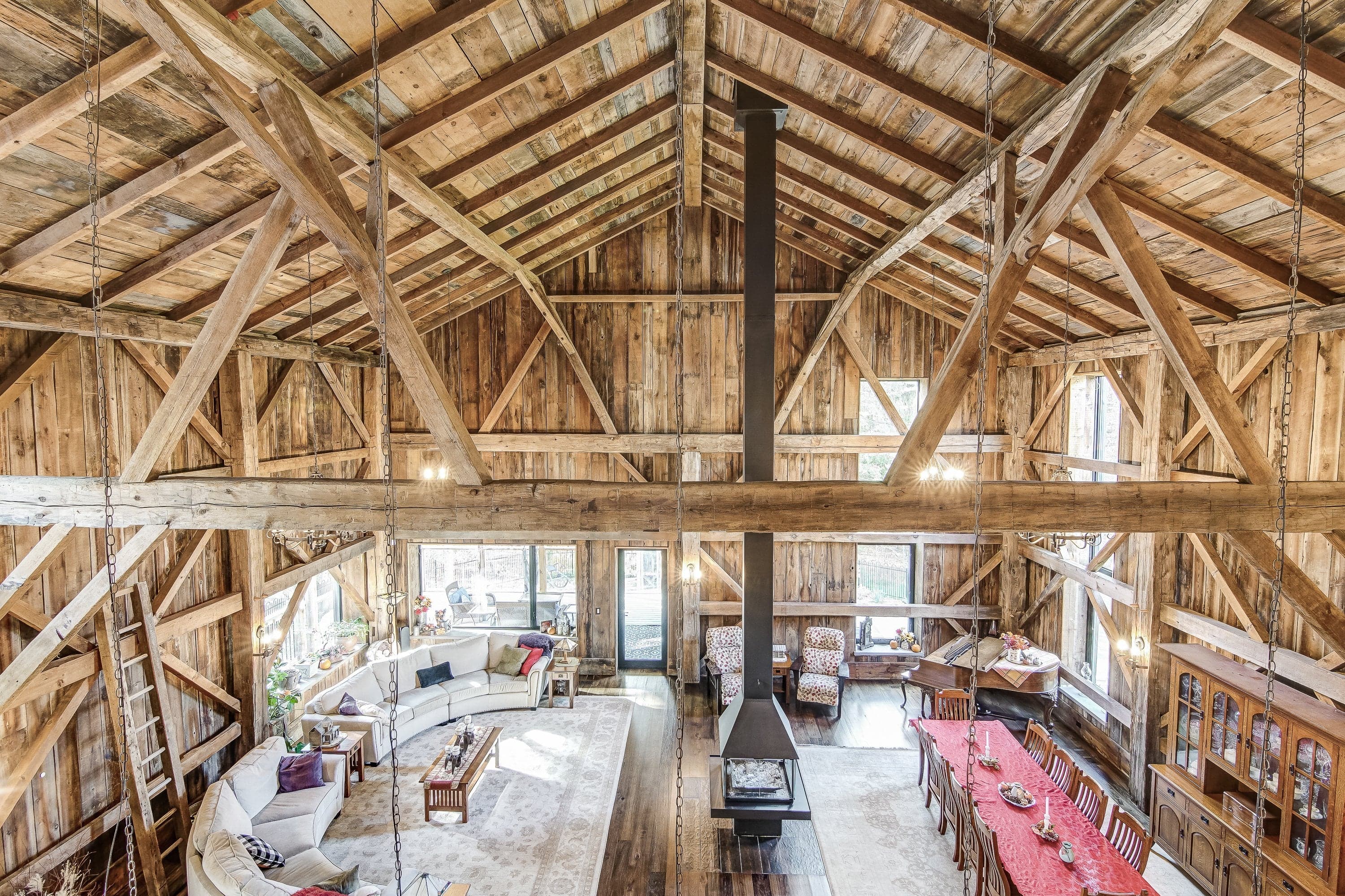 This $3.8-million Ontario home was made from five reclaimed barns