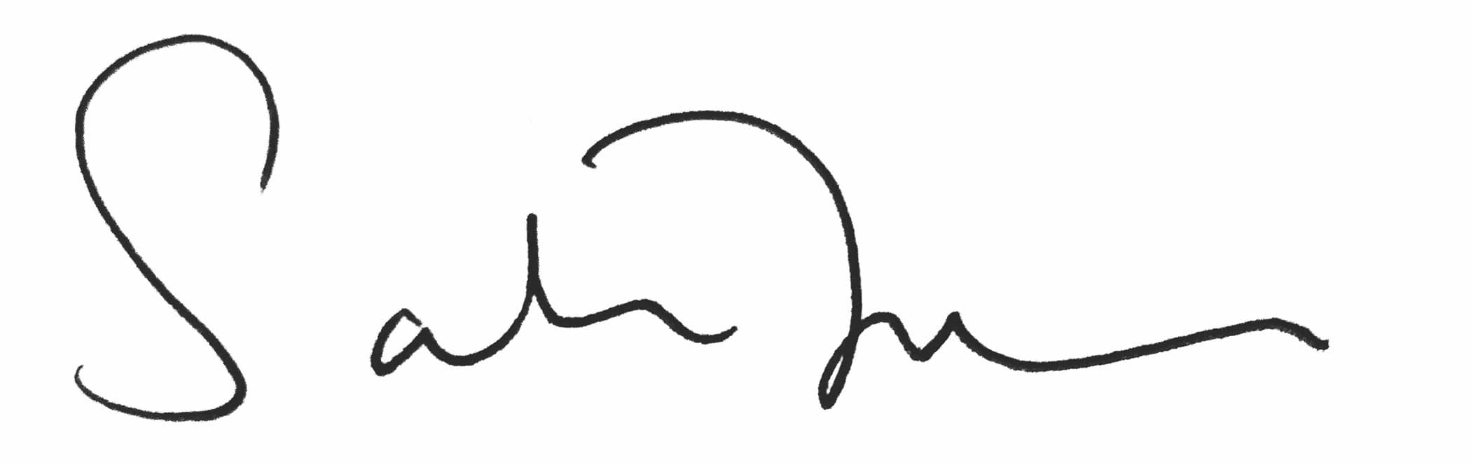 Sarah Fulford's signature