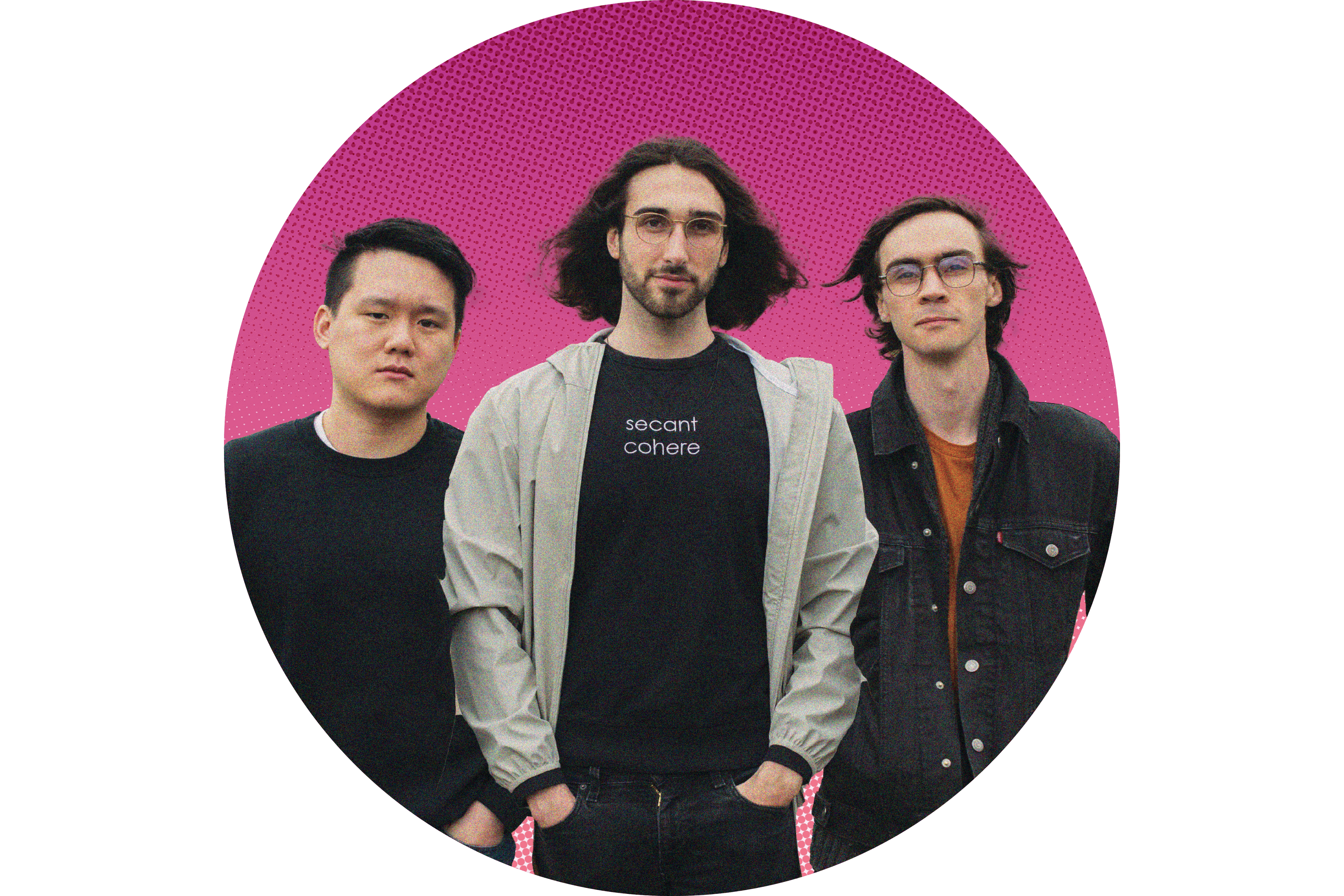 Ivan Zhang, Nick Frosst and Aidan Gomez standing side by side