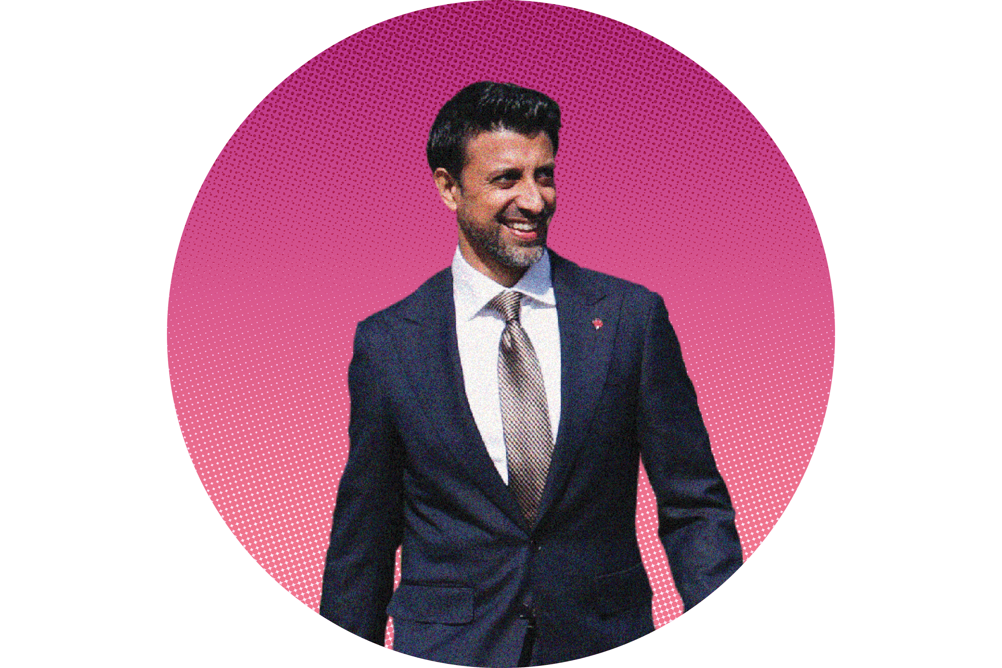 Maninder Sidhu in a suit and tie