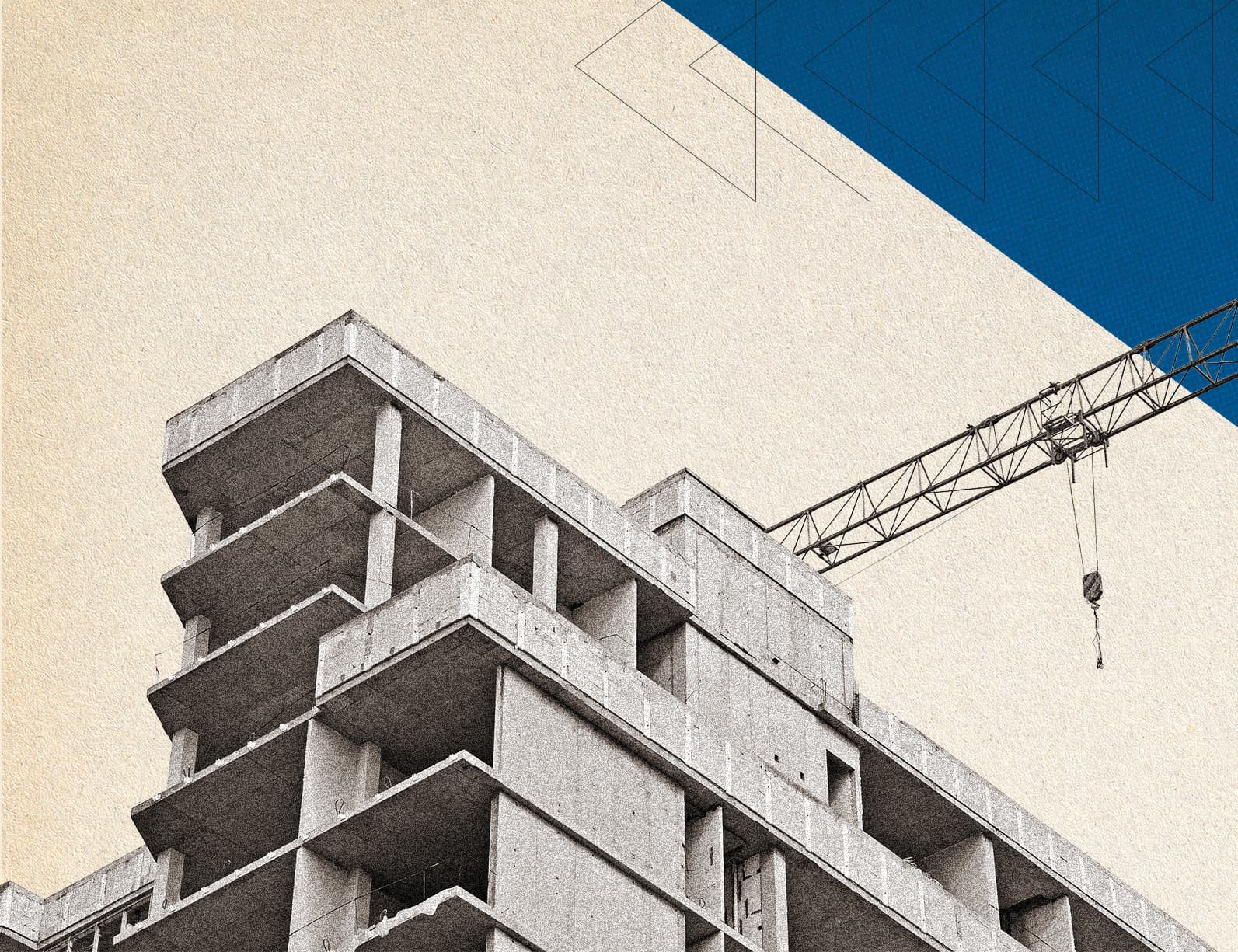 An unfinished building undergoing construction