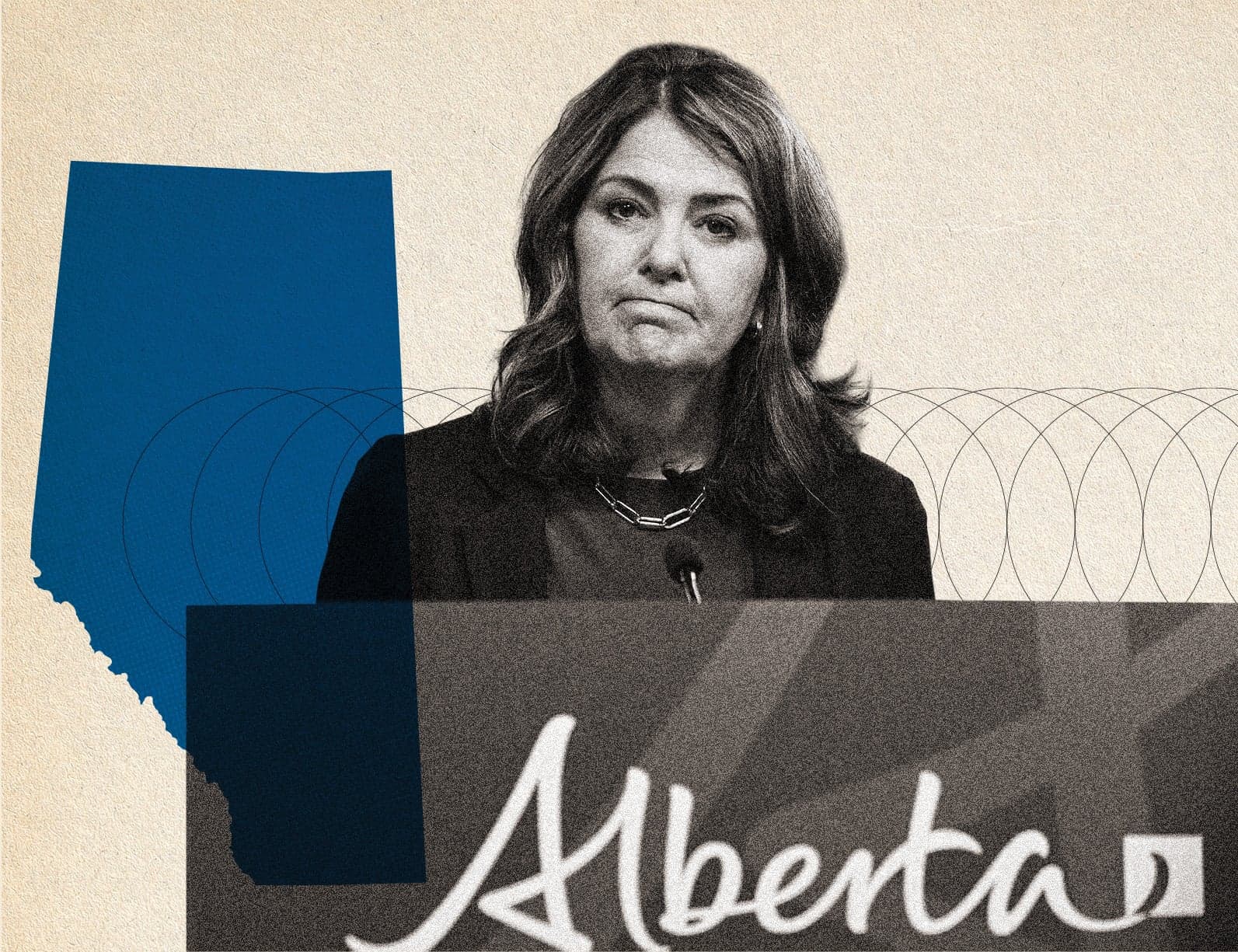 A lady looking forward while standing behind a podium