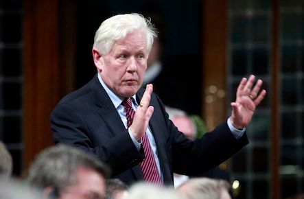 Canada&#8217;s interim Liberal Leader Rae speaks during Question Period in the House of Commons on Parliament Hill in Ottawa