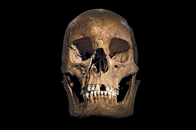 The skull of Richard III is seen in this photograph provided by the University of Leicester and received in London