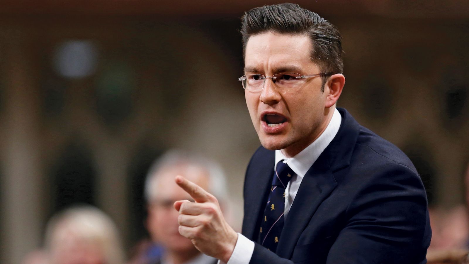 Canada&#8217;s Minister of State for Democratic Reform Poilievre speaks during Question Period in the House of Commons on Parliament Hill in Ottawa