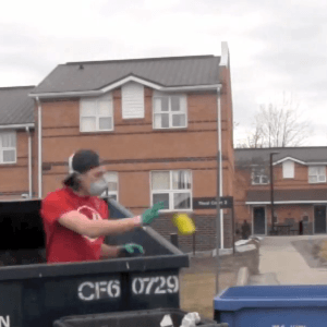 Brock student Lewis recycling