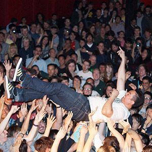 Steven Tanaka crowdsurfs at Lee&#8217;s Palace. (Bryan Wong-Lim)